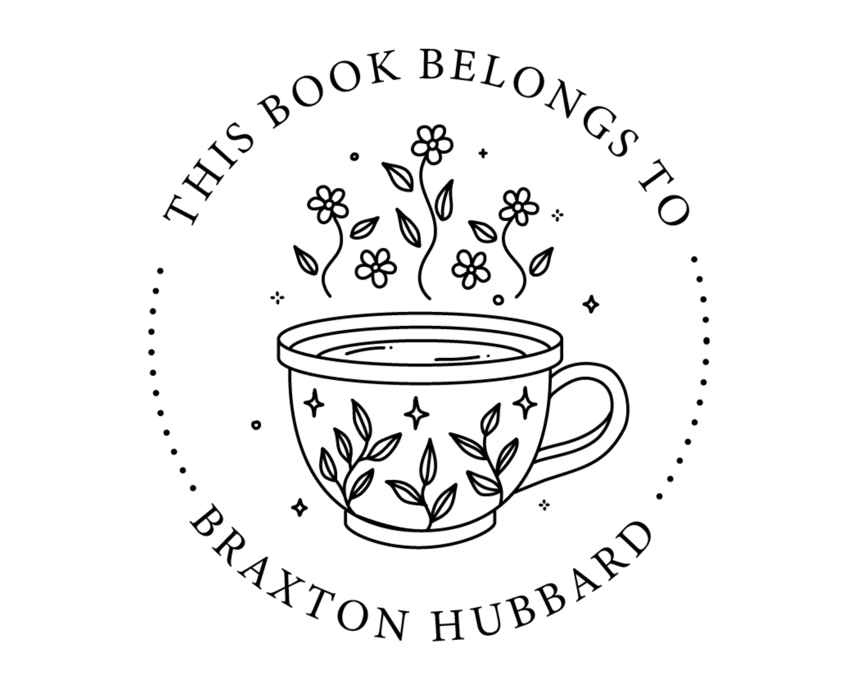 Personalized Book Self Ink Stamp - ABC-13