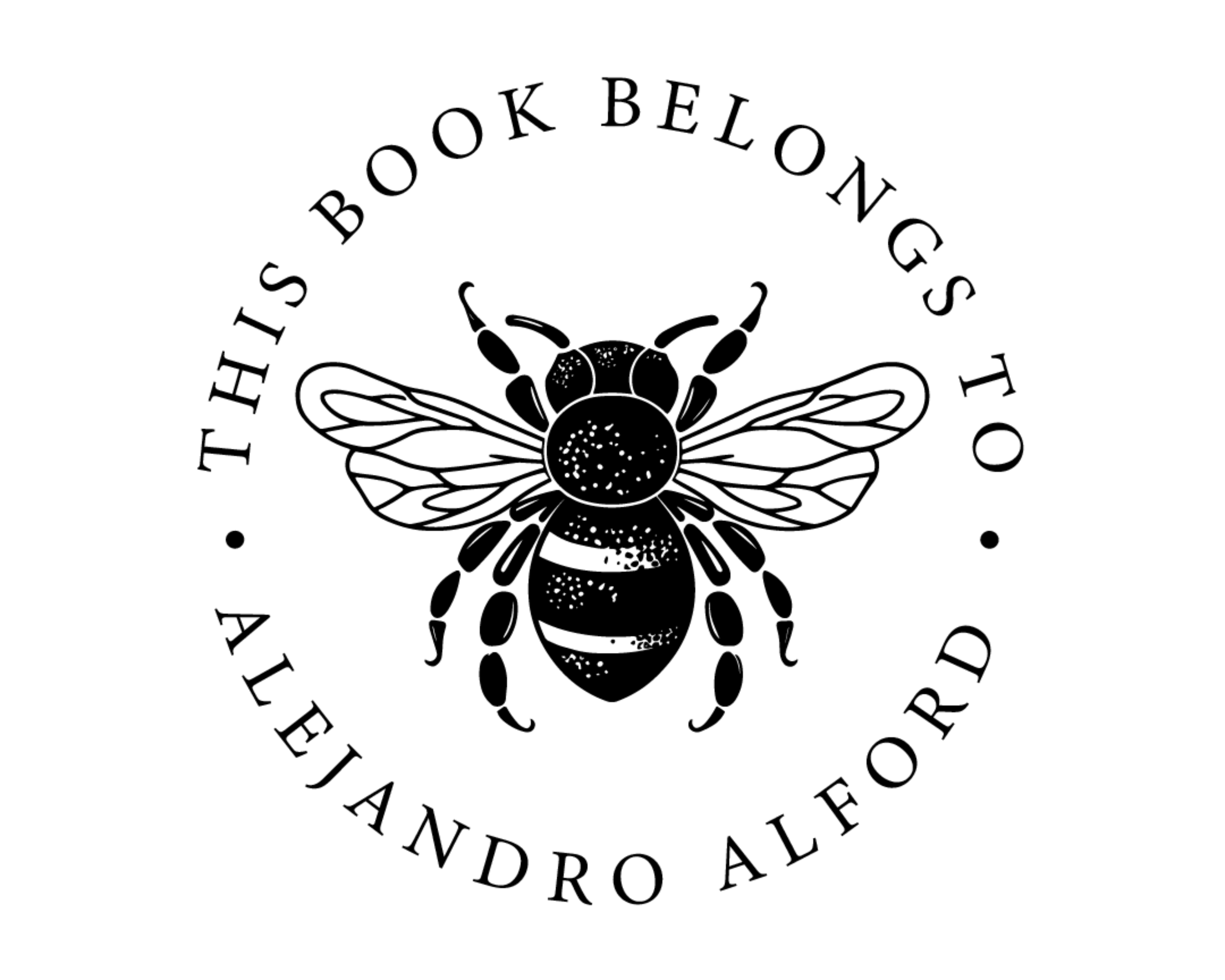 Personalized Book Bee Stamp Self Inking - ABC-14