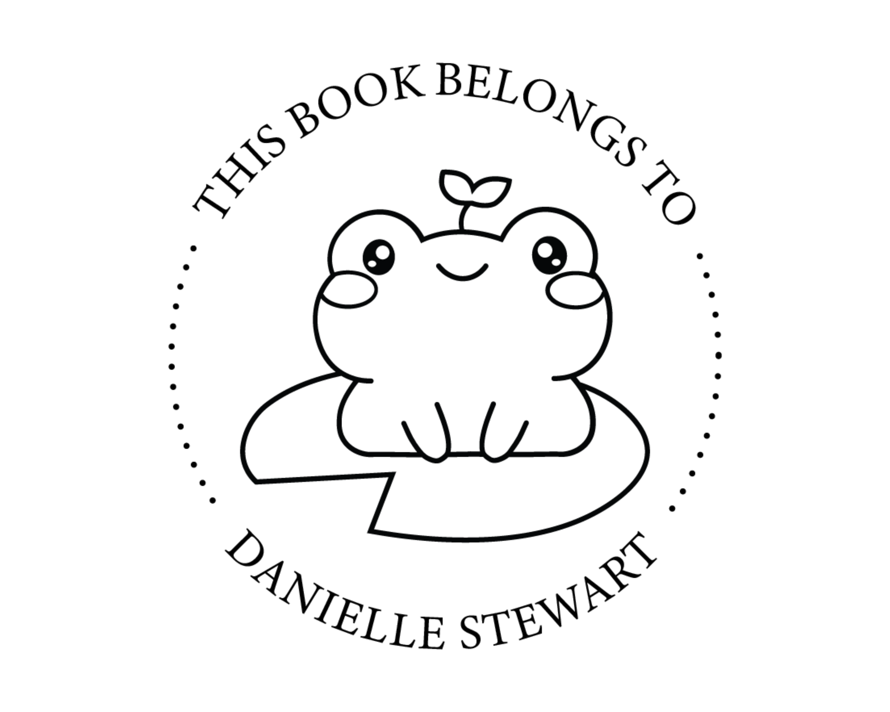 Personalized Book Wooden Handle Stamp - ABC-15