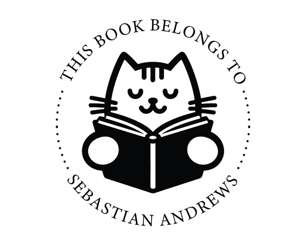 Personalized Book Wooden Handle Stamp - ABC-19