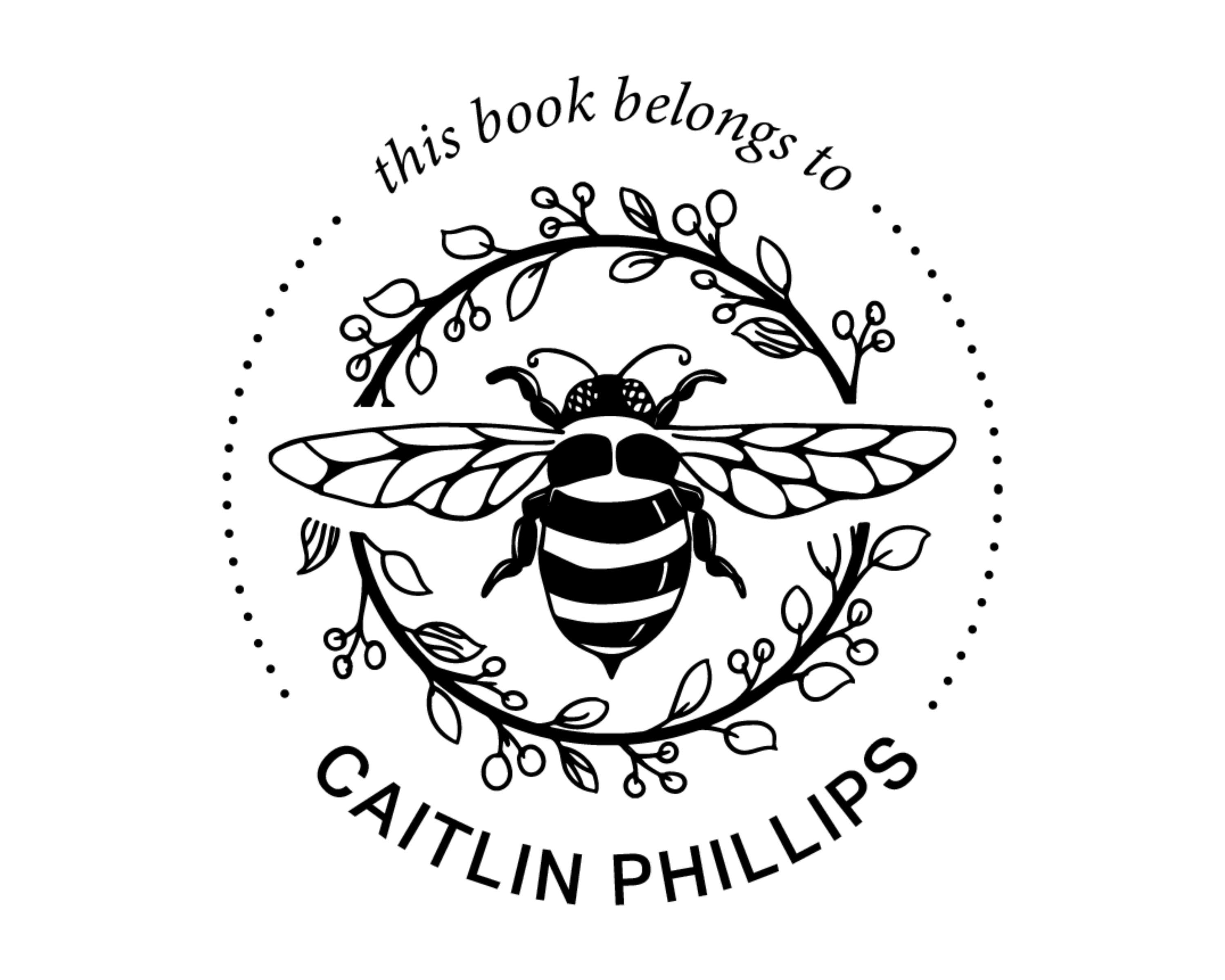 Personalized Book Bee Stamp Self Inking - ABC-2
