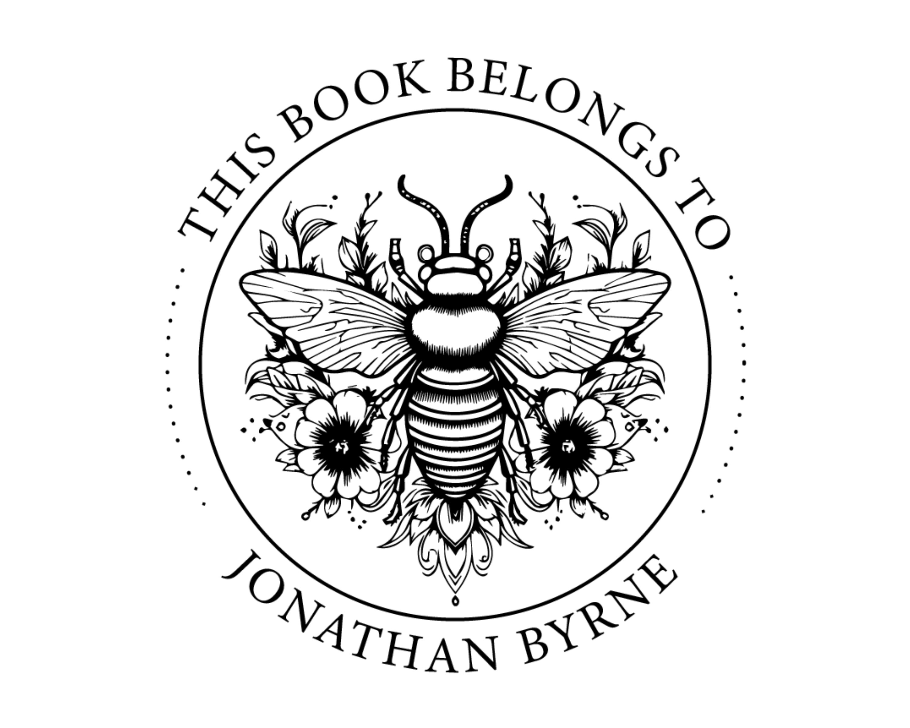 Personalized Book Bee Stamp Self Inking - ABC-55