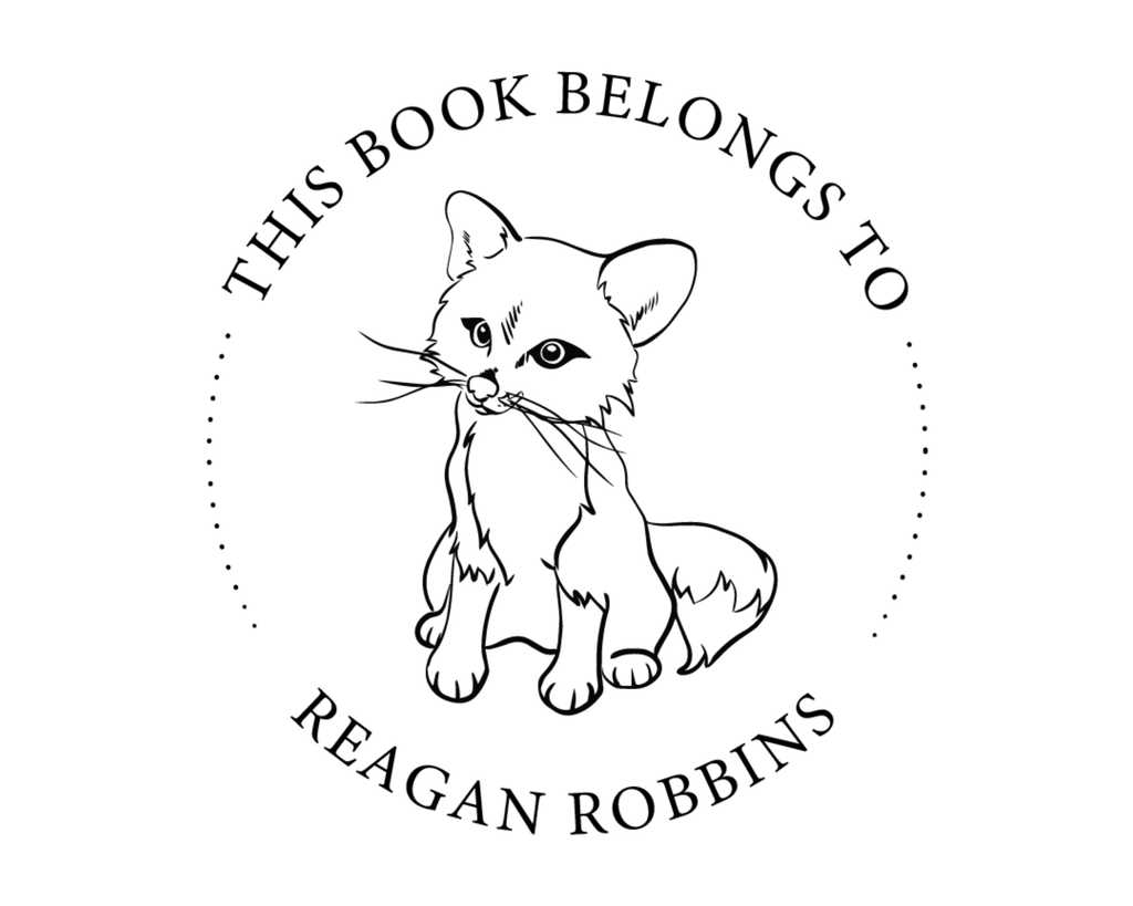 Personalized Book Wooden Handle Stamp - ABC-60