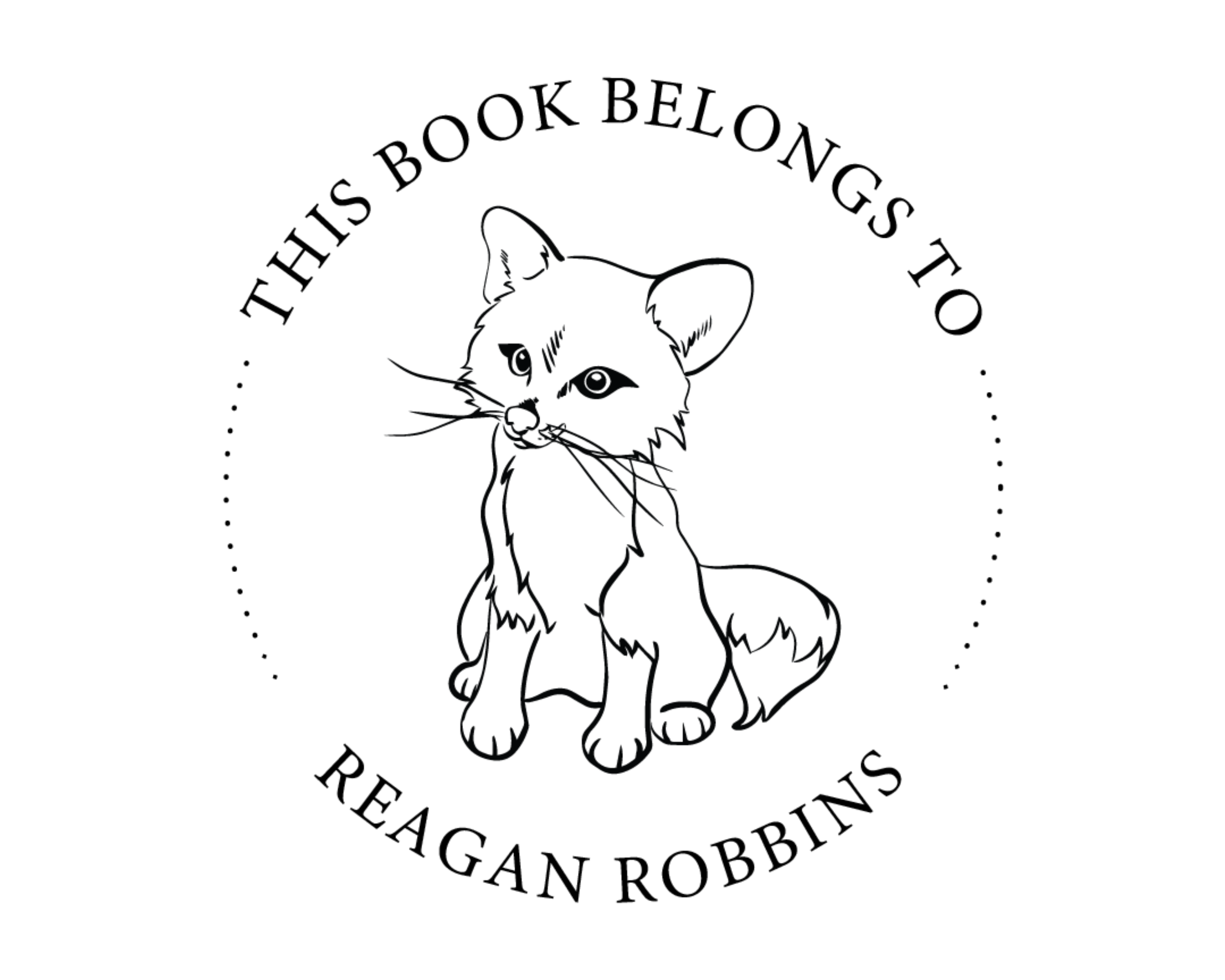 Personalized Book Wooden Handle Stamp - ABC-60