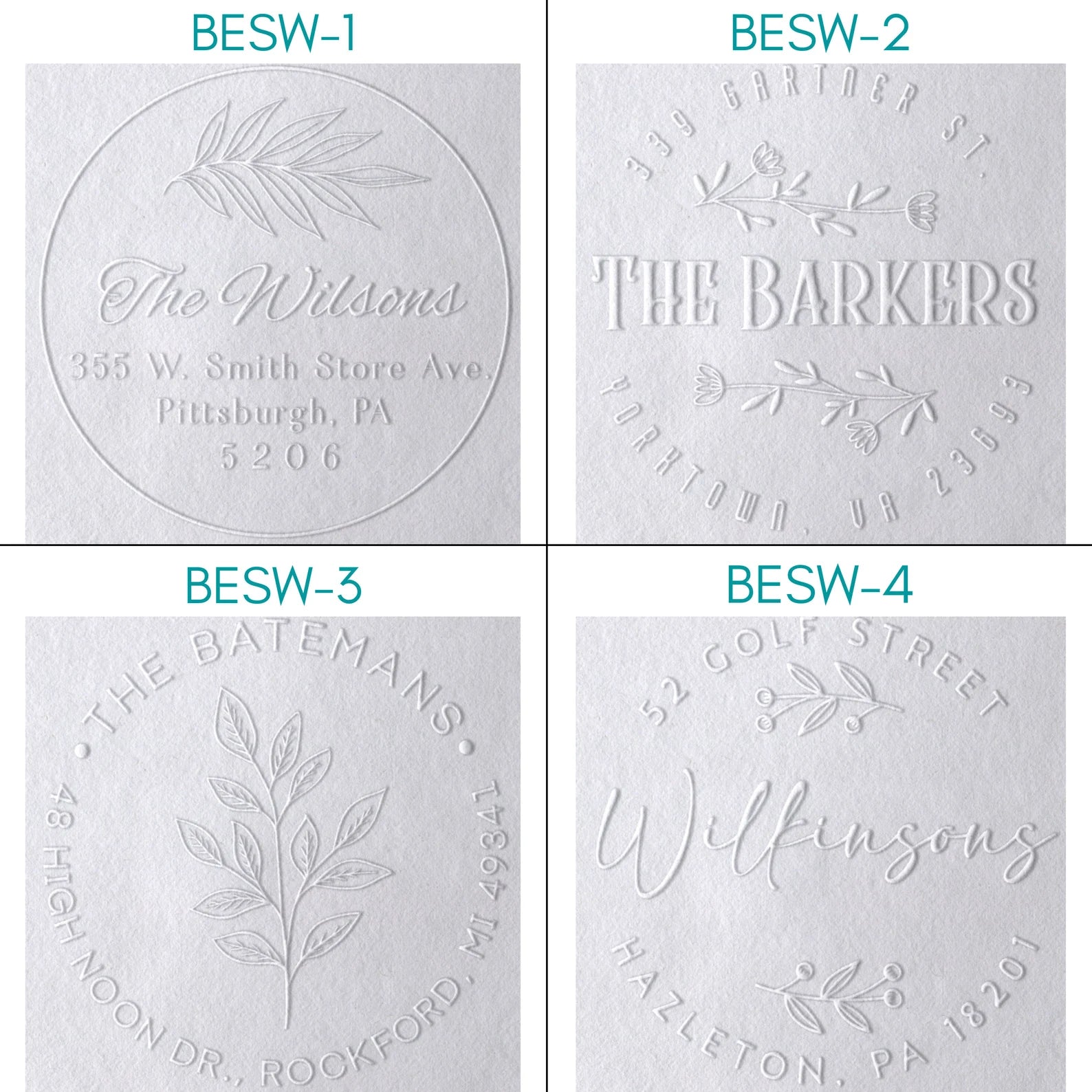 Address Embosser Stamps | BESW C