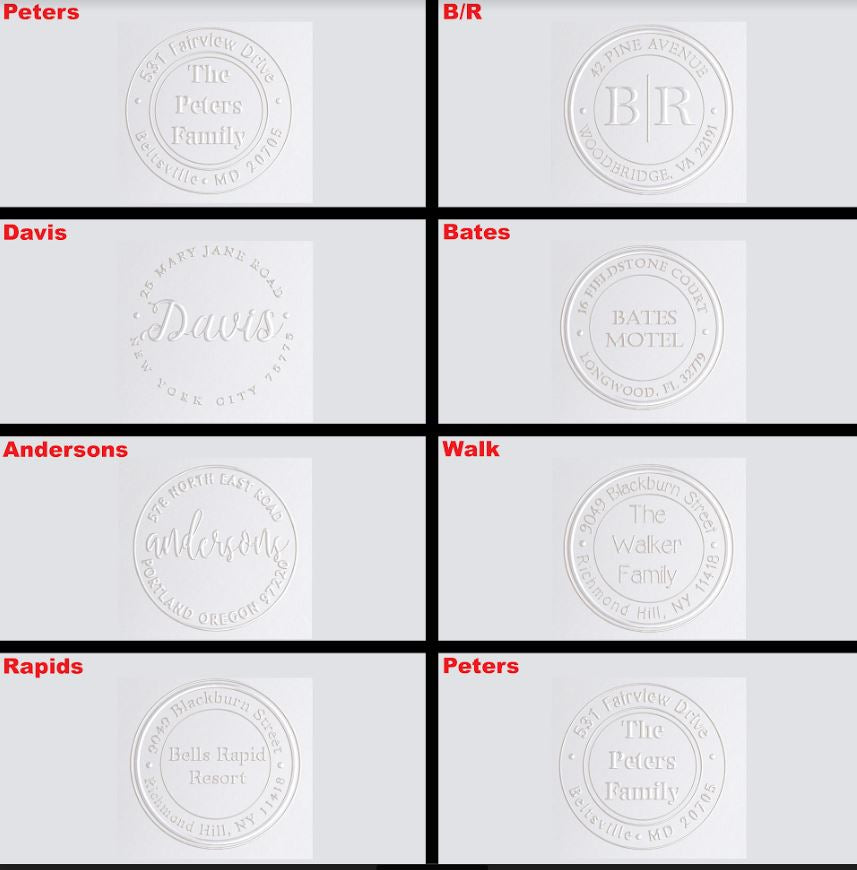 Address Embosser Stamps | BESW C