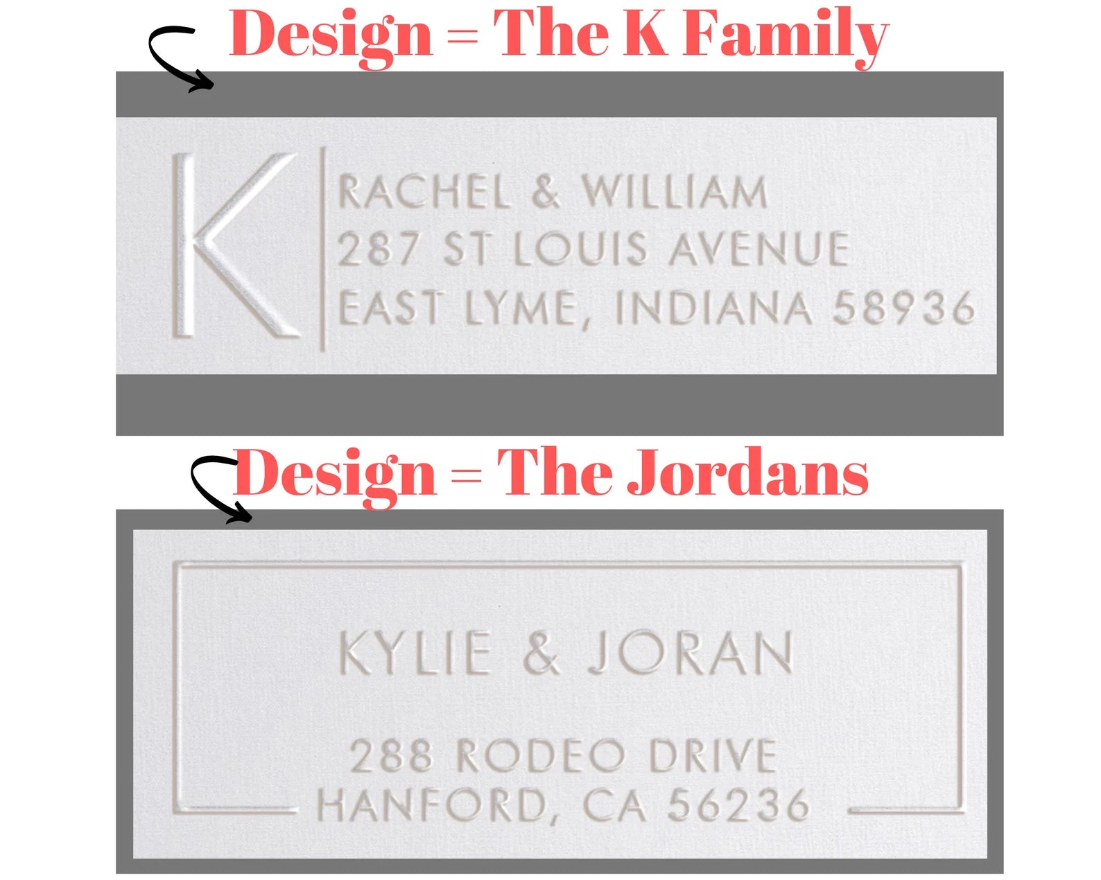 Address Envelope Embosser Stamps