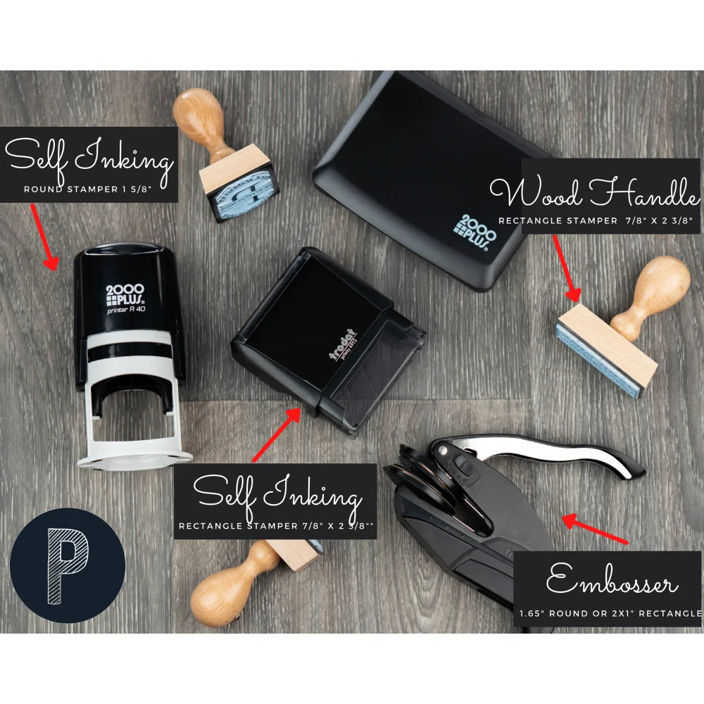 Round Self Inking Book Stamps