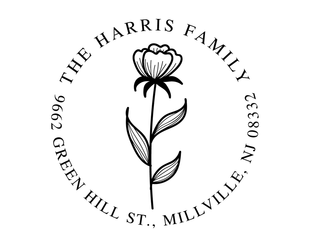 Personalized Book Stamp Wood Handle - BESW-12