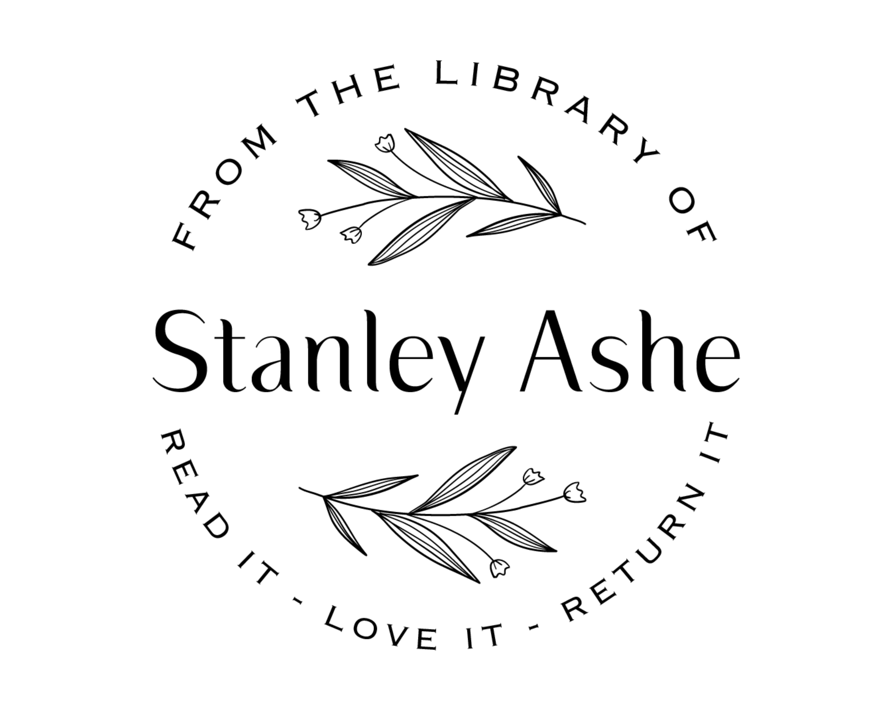 Personalized Book Stamp Wood Handle - BESW-15