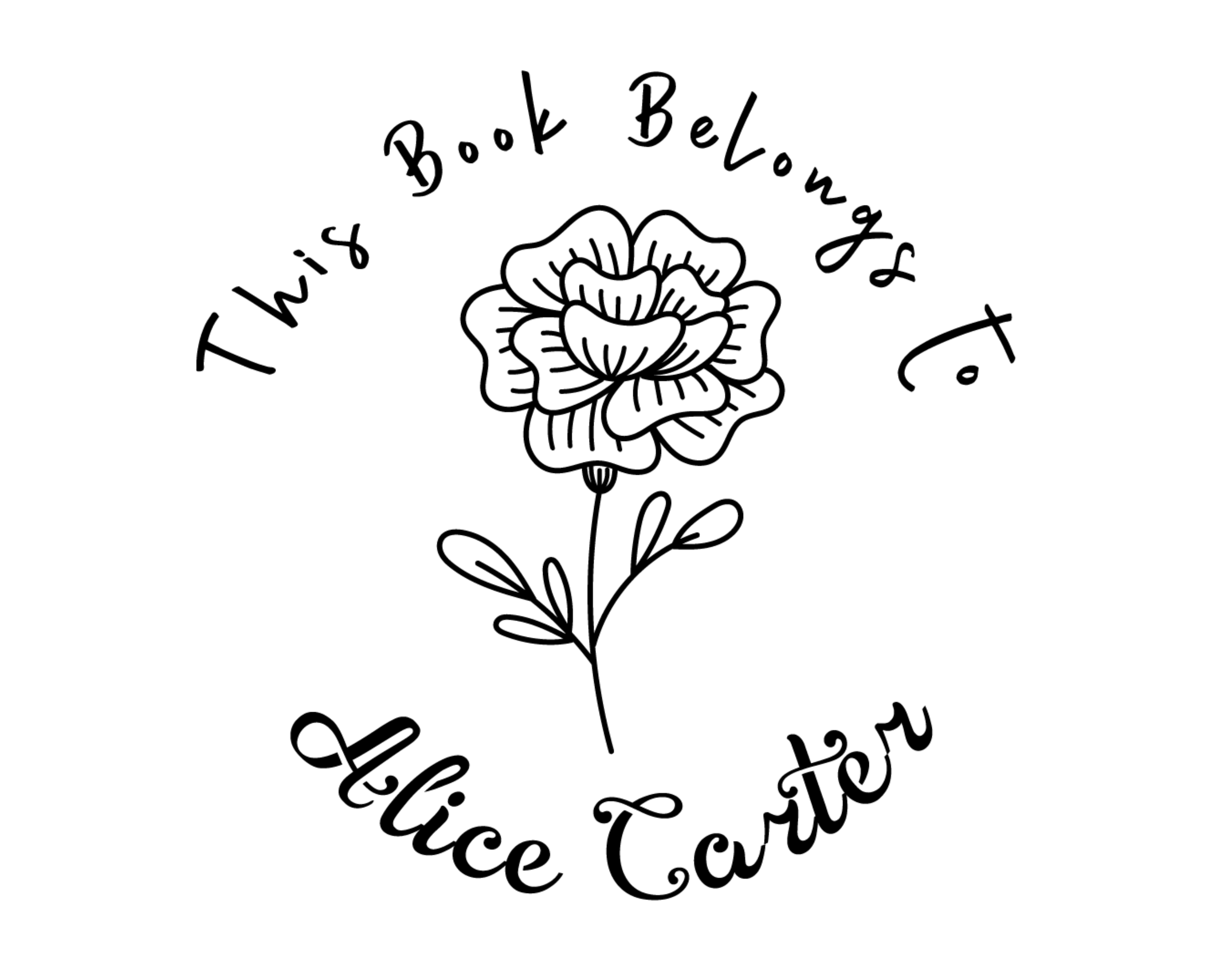 Personalized Book Stamp Self Inking - BESW-16