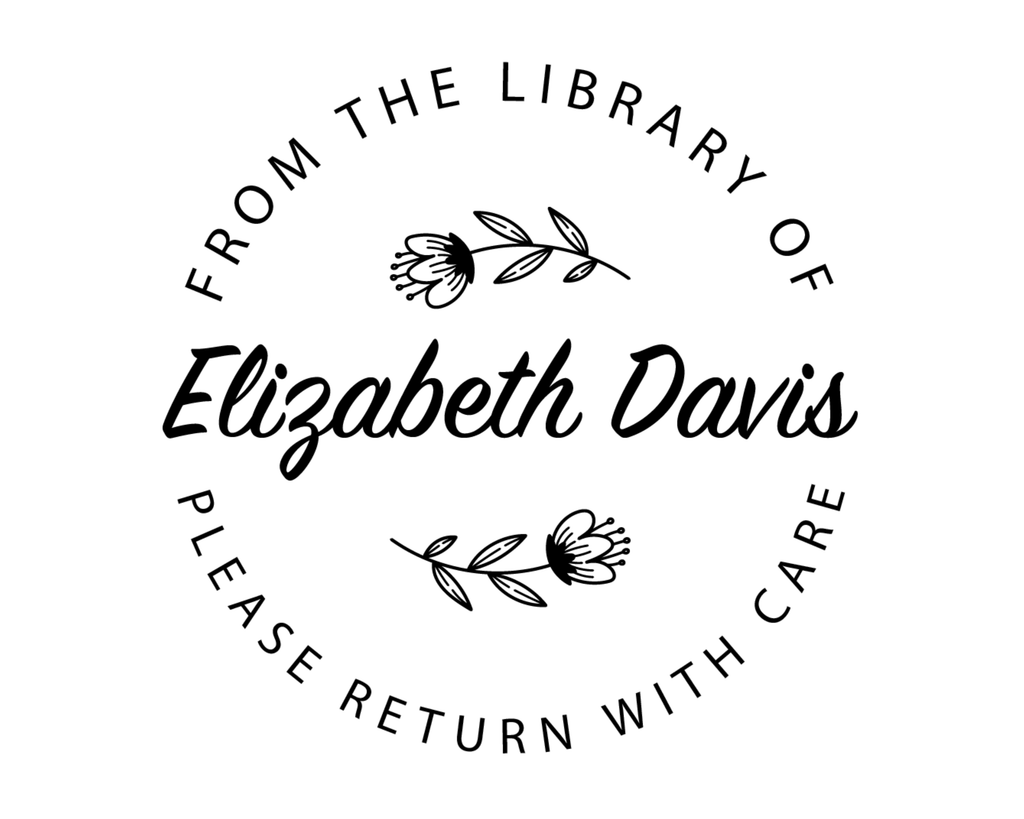 Personalized Book Stamp Wood Handle - BESW-18