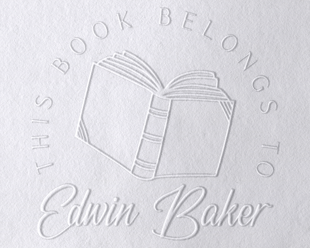 Floral Book Personalized Book Embosser - BESW-22