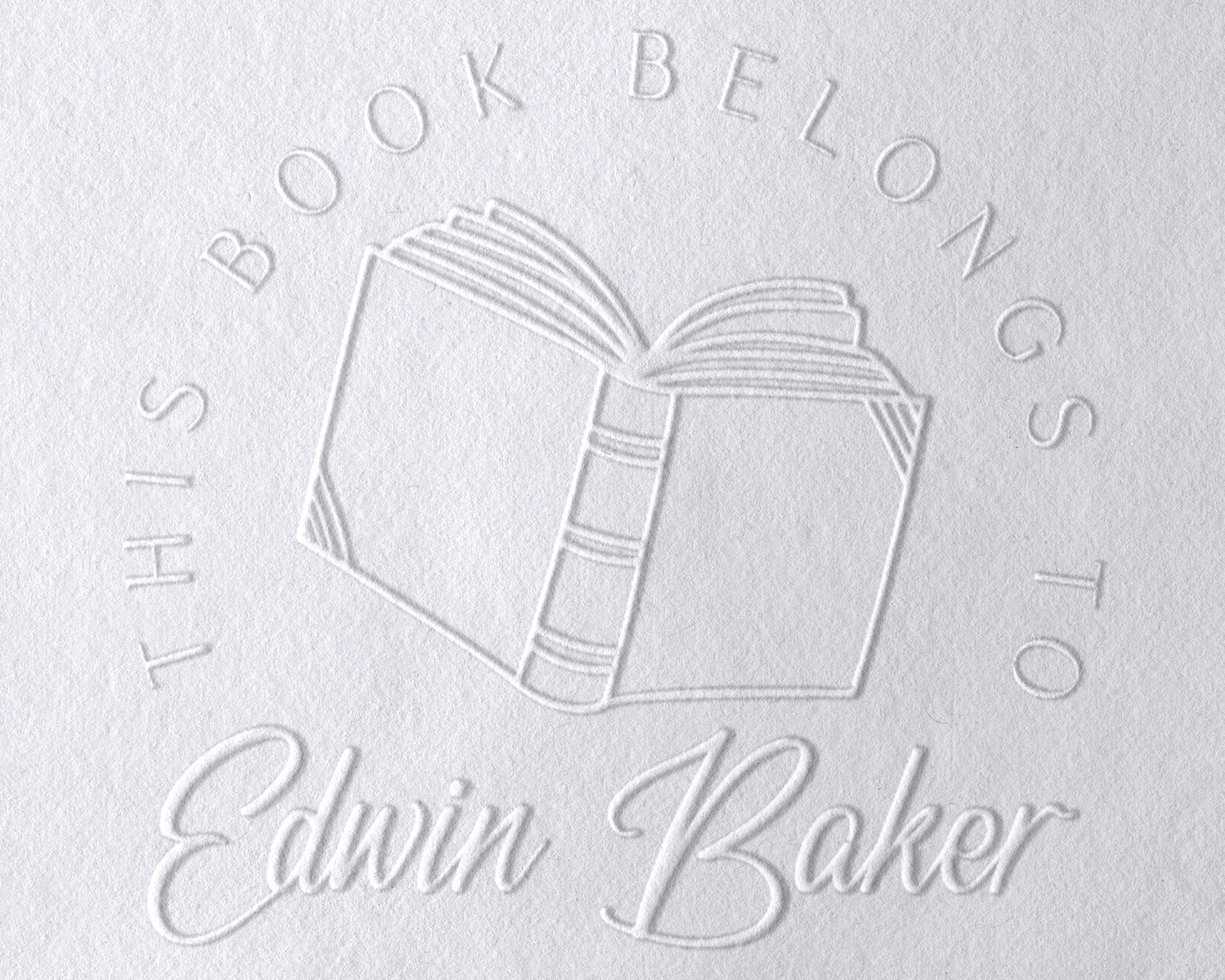 Floral Book Personalized Book Embosser - BESW-22