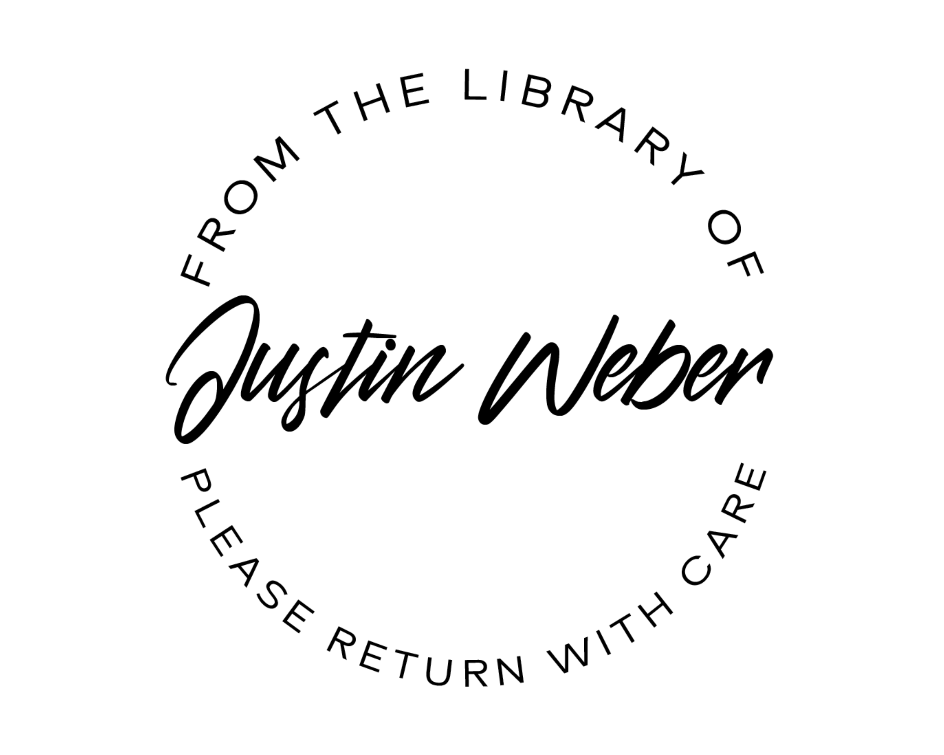 Personalized Book Stamp Wood Handle - BESW-23