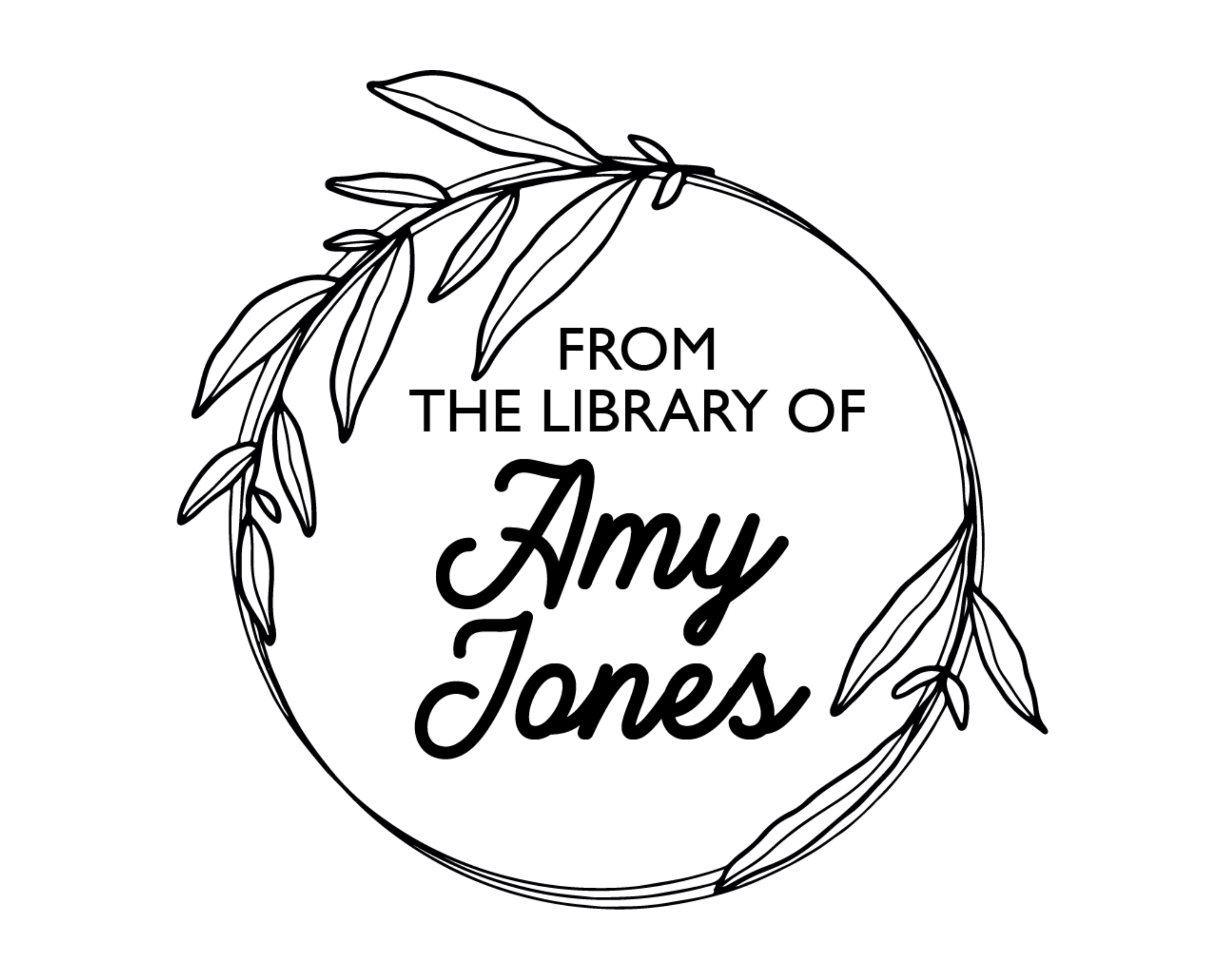 Personalized Book Stamp Wood Handle - BESW-25