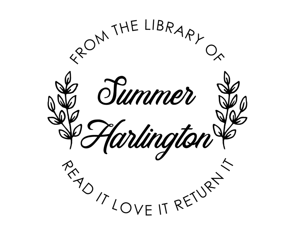 Personalized Book Stamp Wood Handle - BESW-26