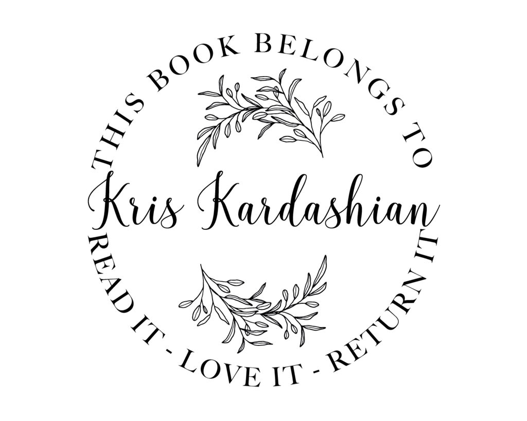 Personalized Book Stamp Wood Handle - BESW-27