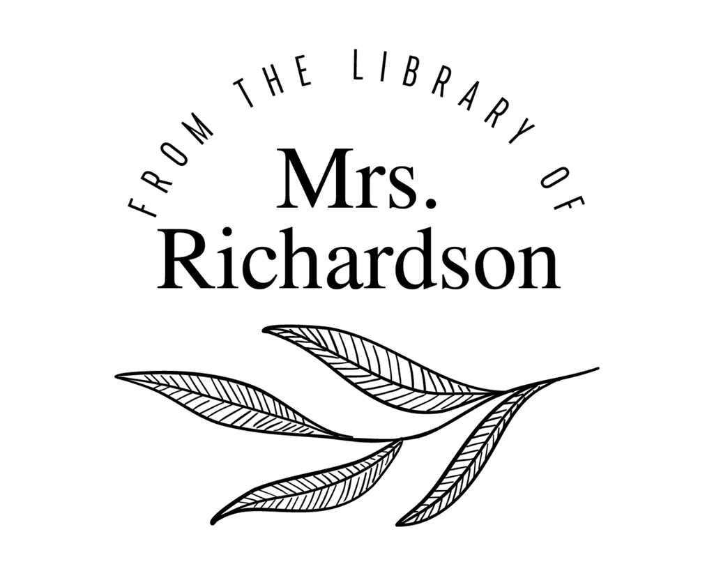 Personalized Book Stamp Wood Handle - BESW-29