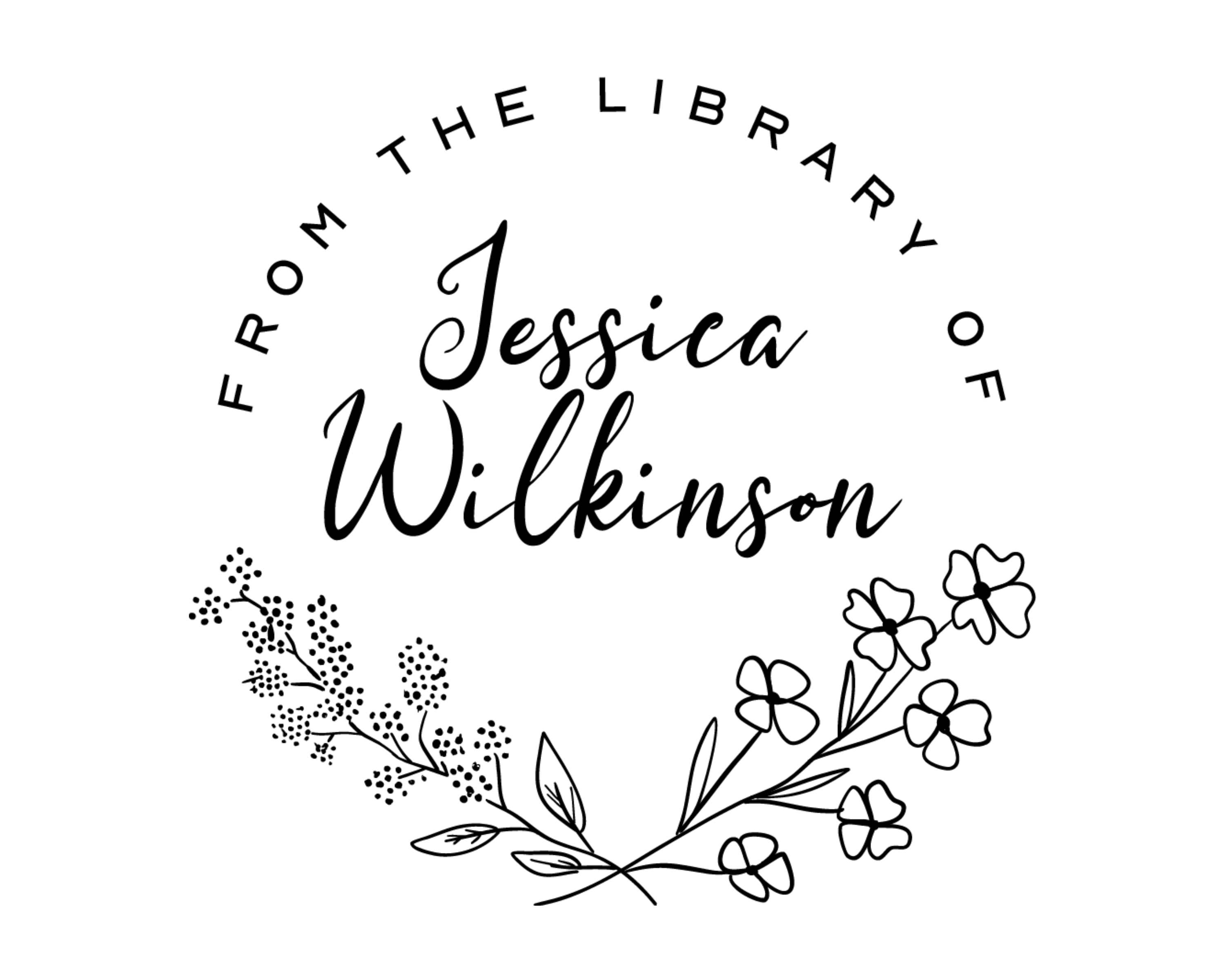 Personalized Book Stamp Wood Handle - BESW-32