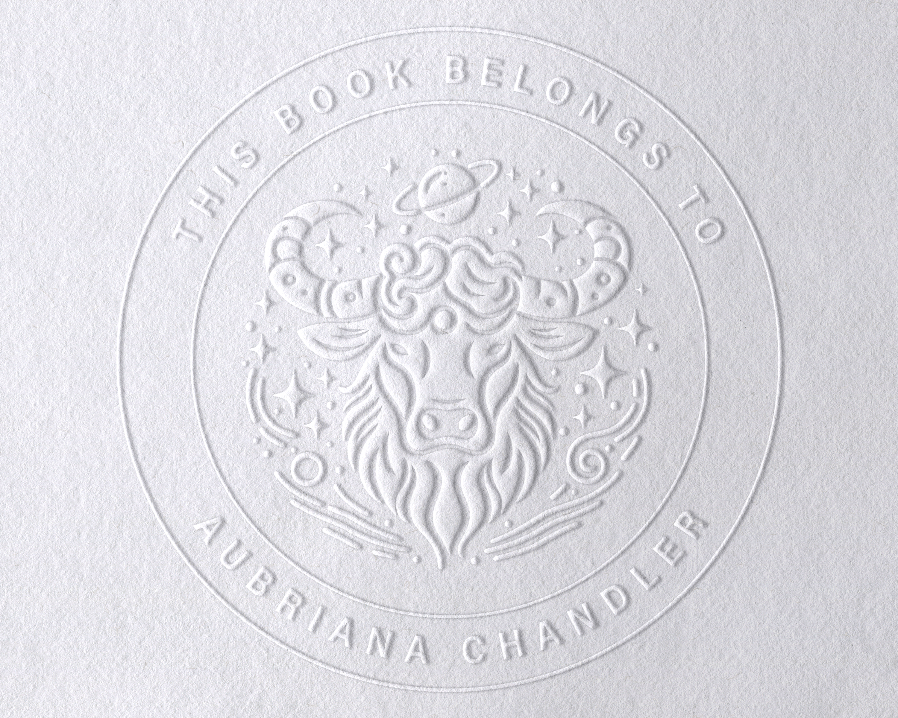 Animal Themed Personalized Book Embosser - BS12