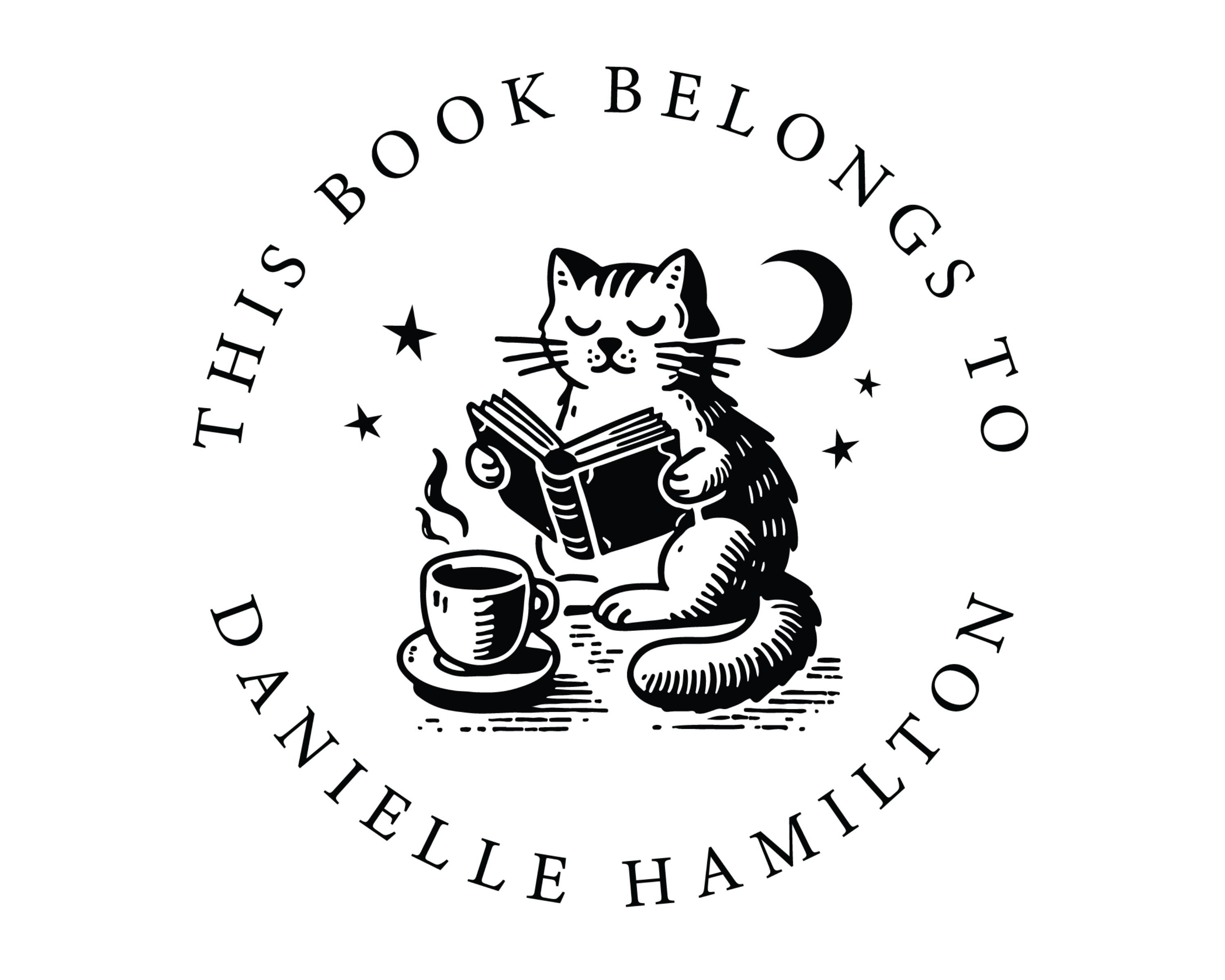 Personalized Book Wooden Handle Stamp - BSTF-16