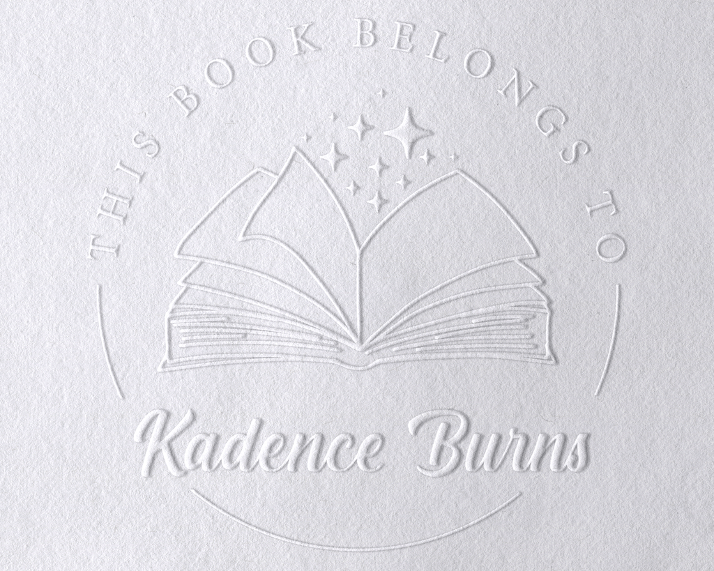 Floral Book Personalized Book Embosser - BSTF-18