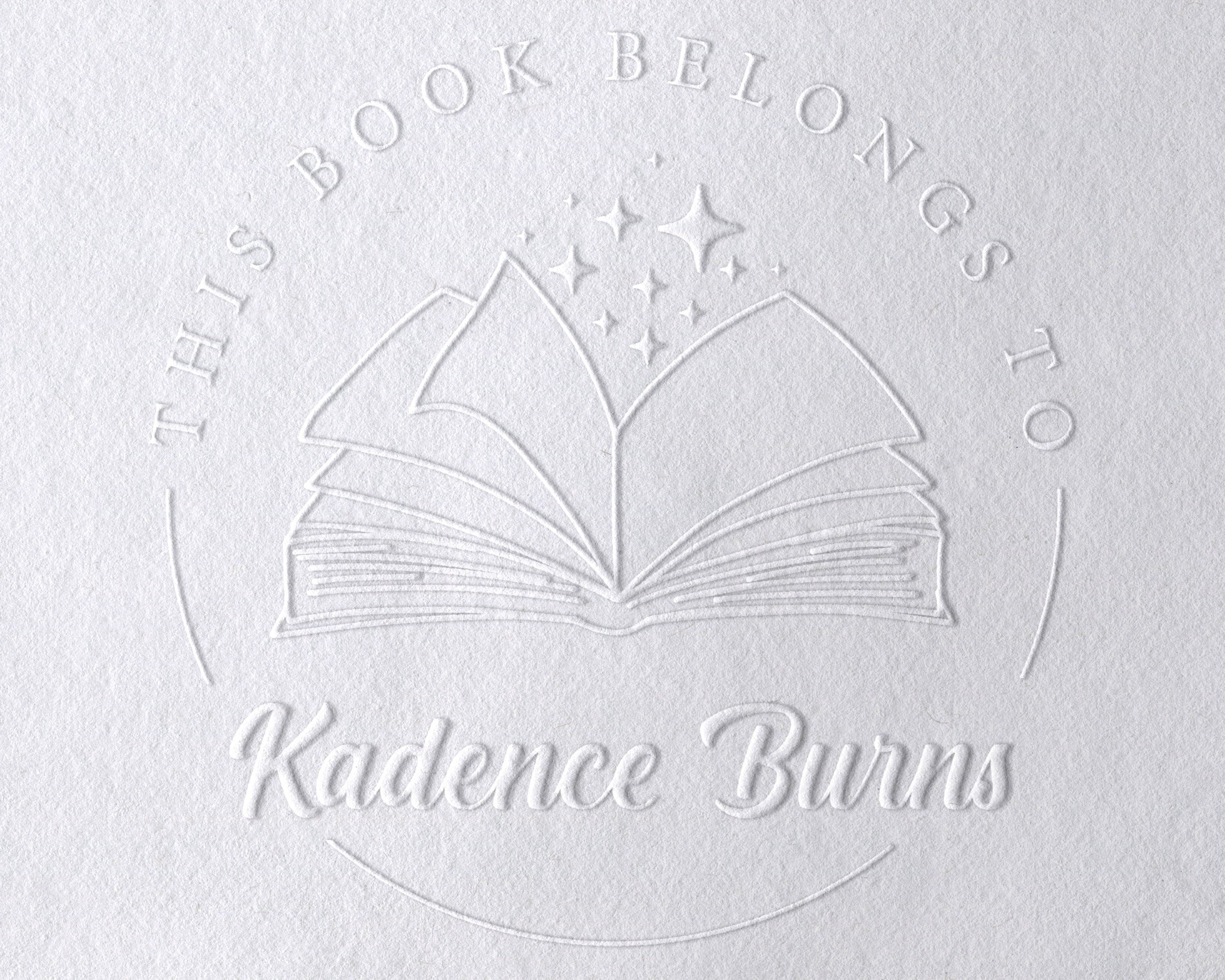 Floral Book Personalized Book Embosser - BSTF-18