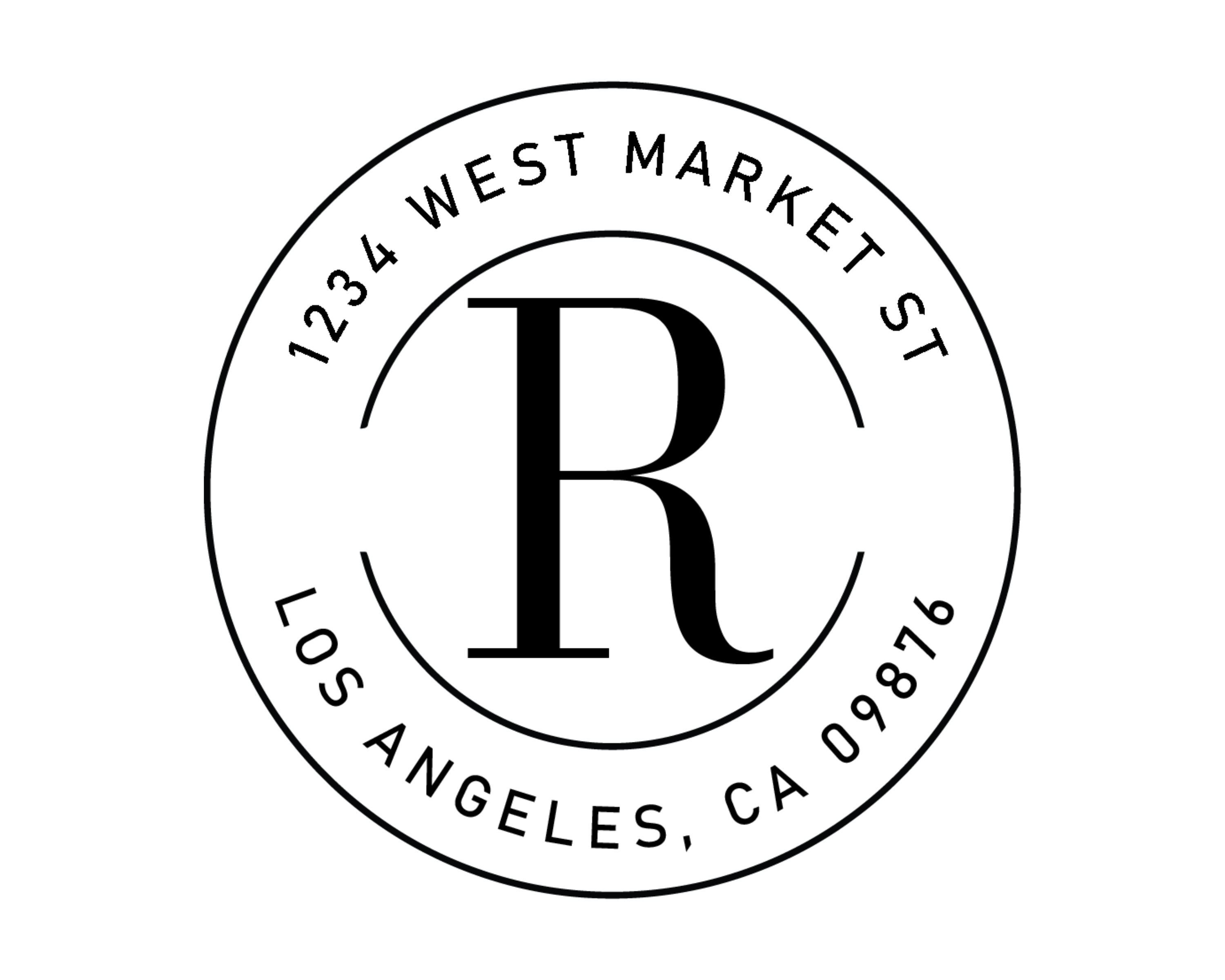 Personalized Book Stamp Wood Handle - BasicMonogram3