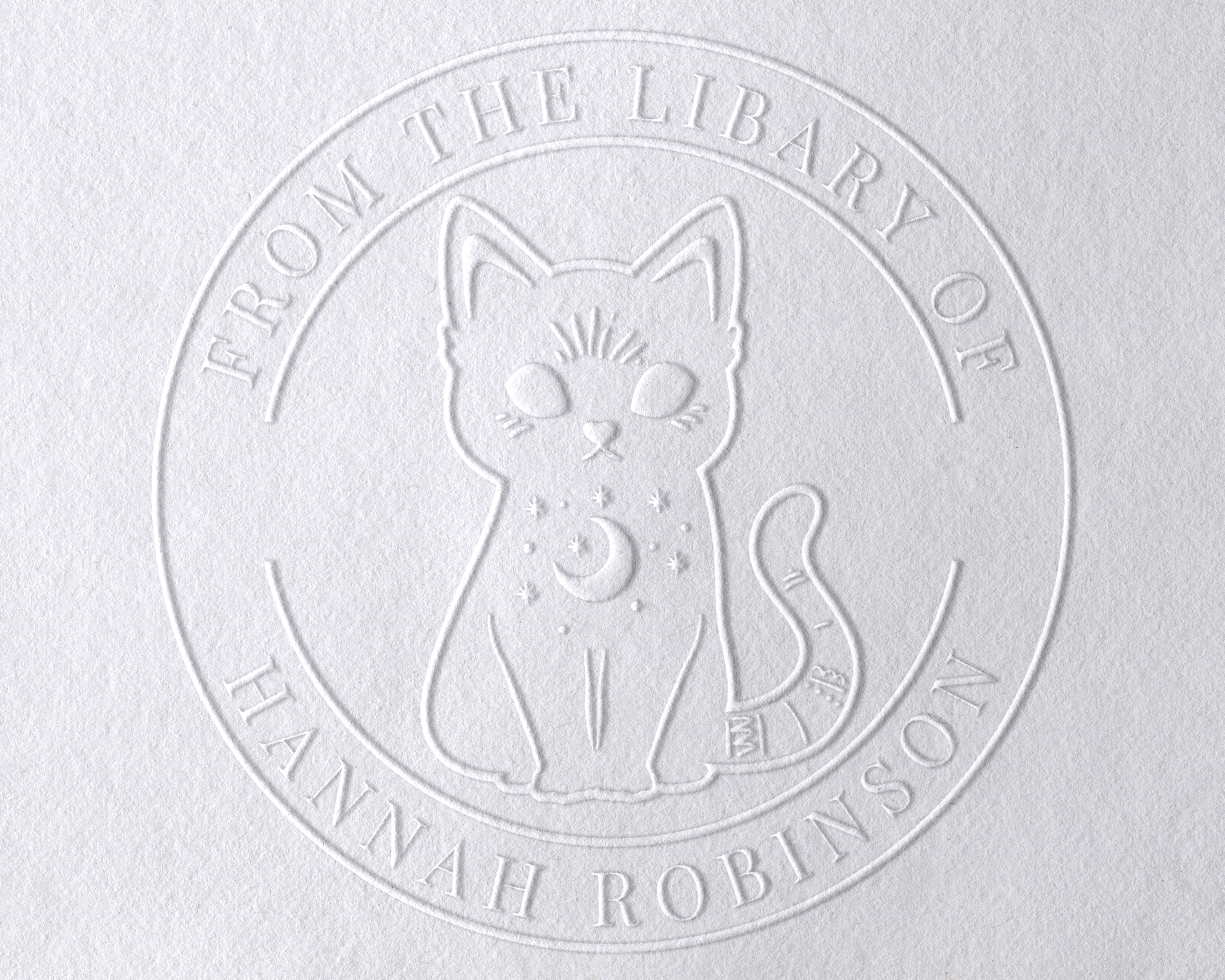 Personalized Book Embosser - Black Cat