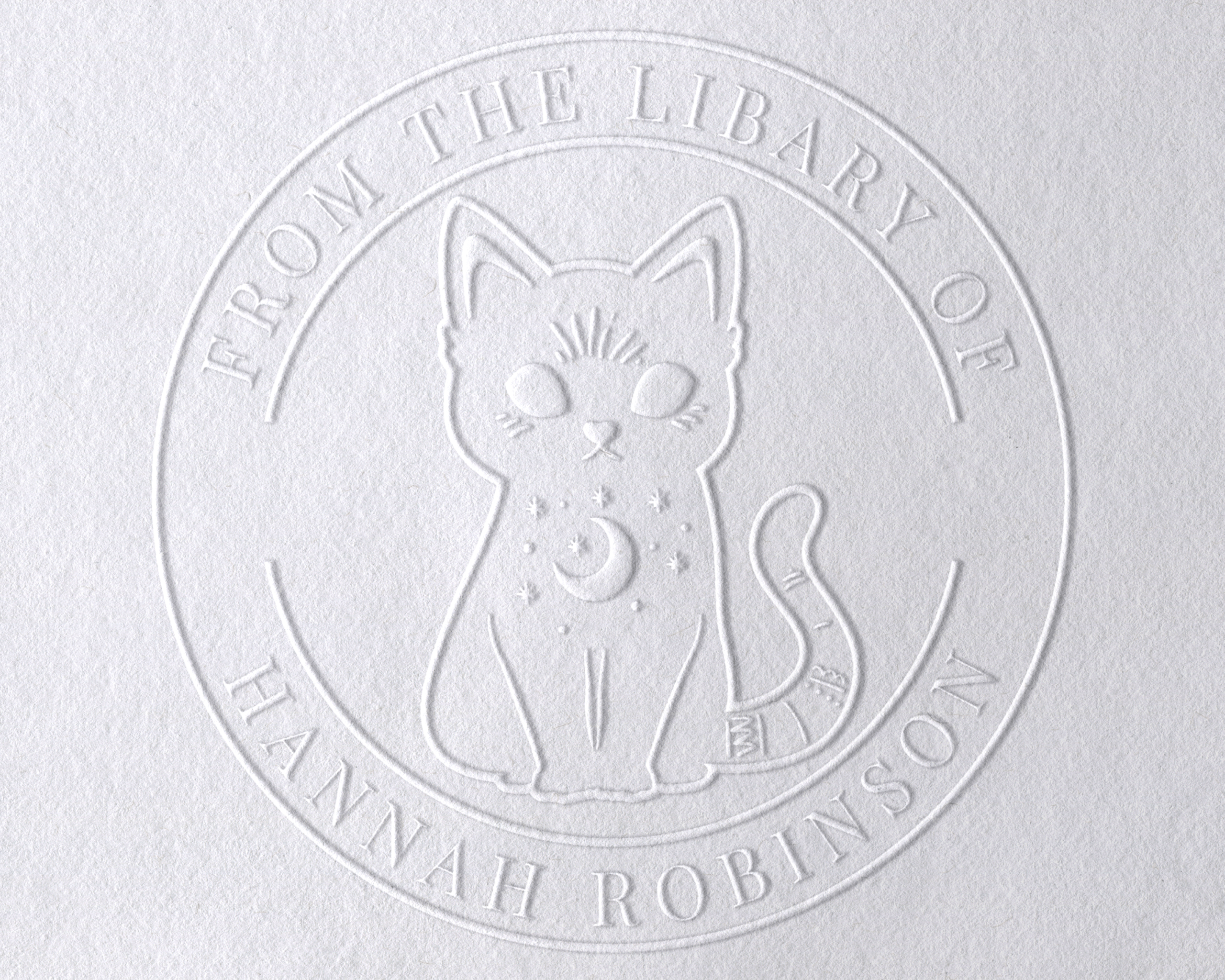 Black Cat Personalized Book Embosser