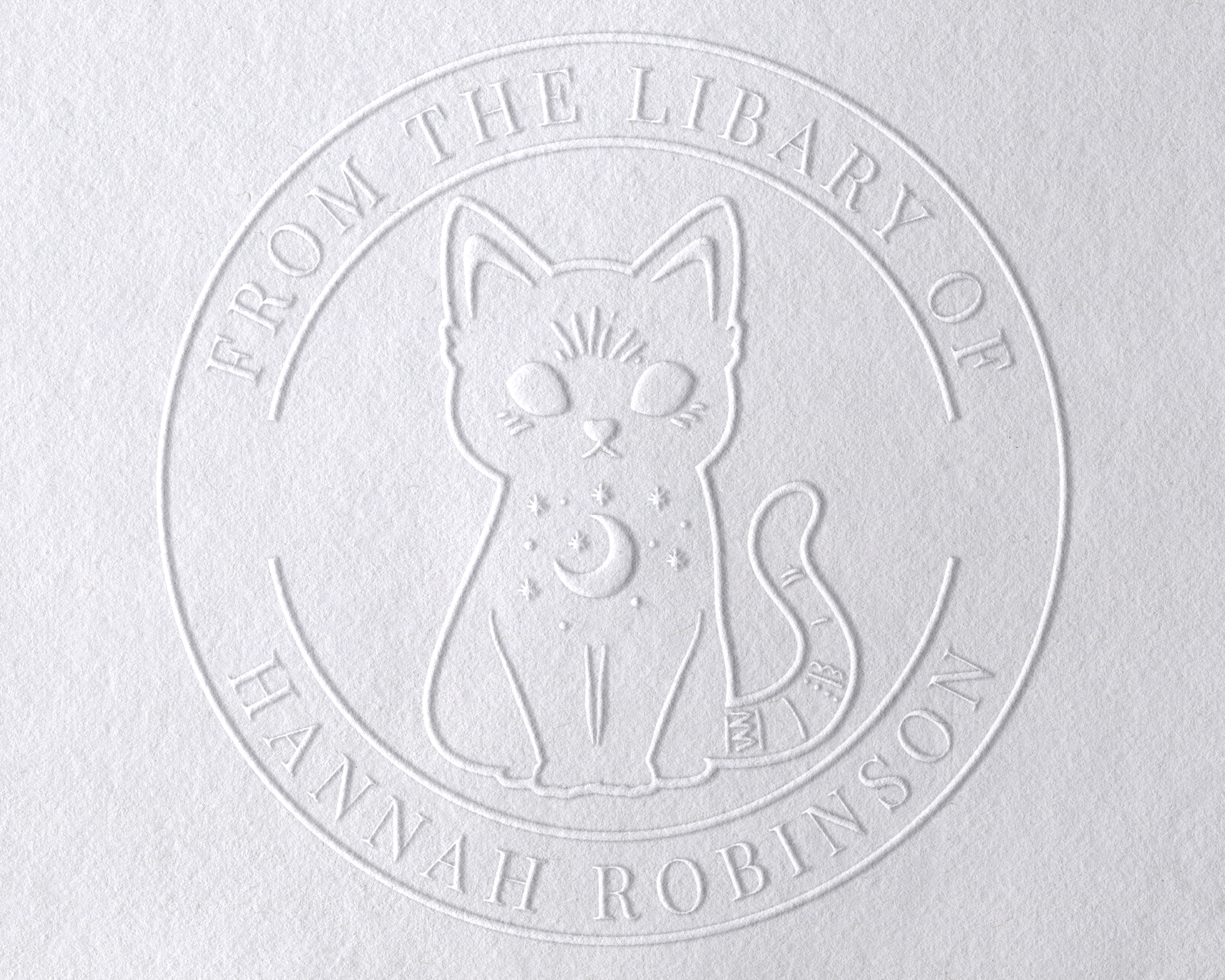 Personalized Book Embosser - Black Cat