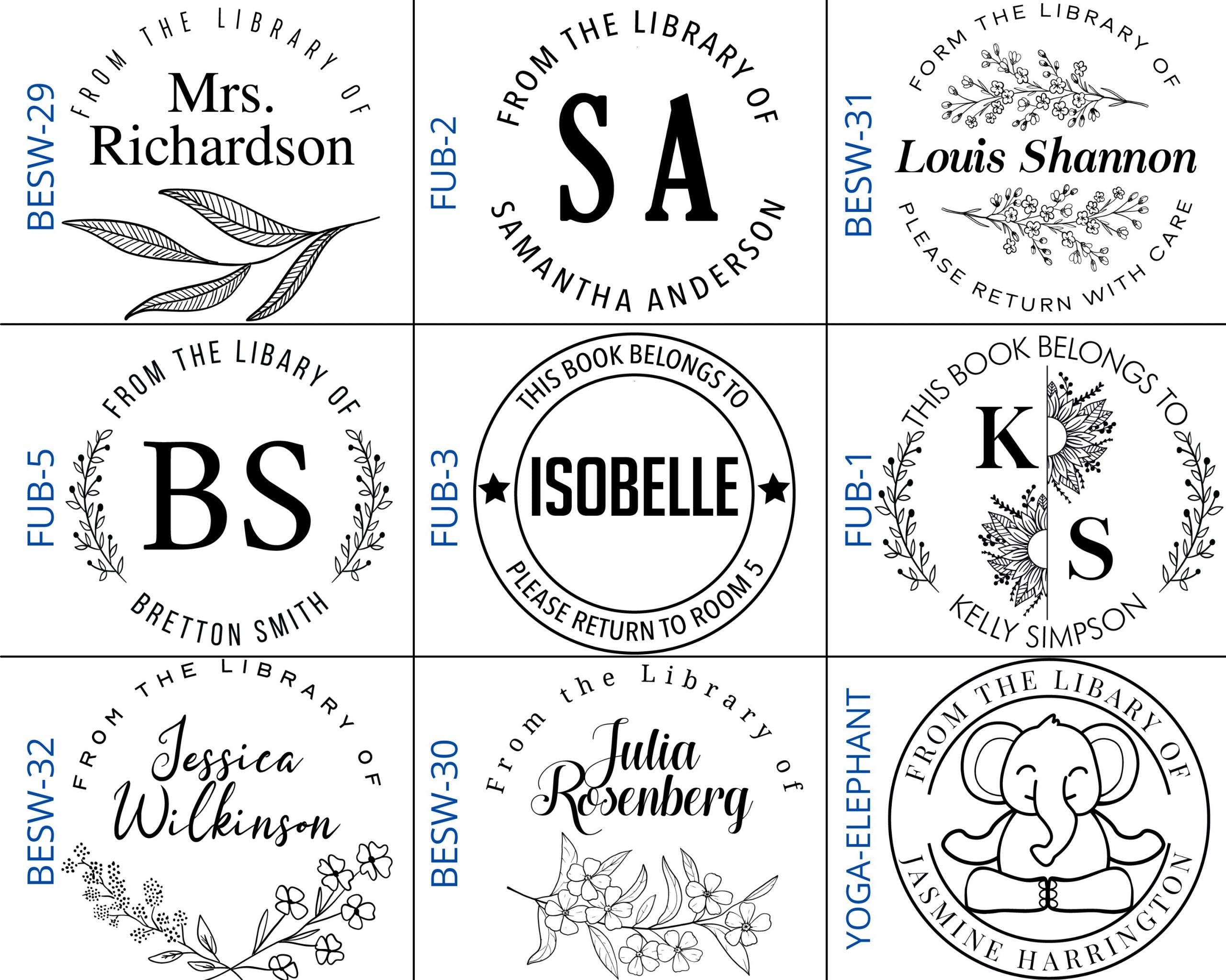 BESW Book Stamp Custom | Customized Book Stamps