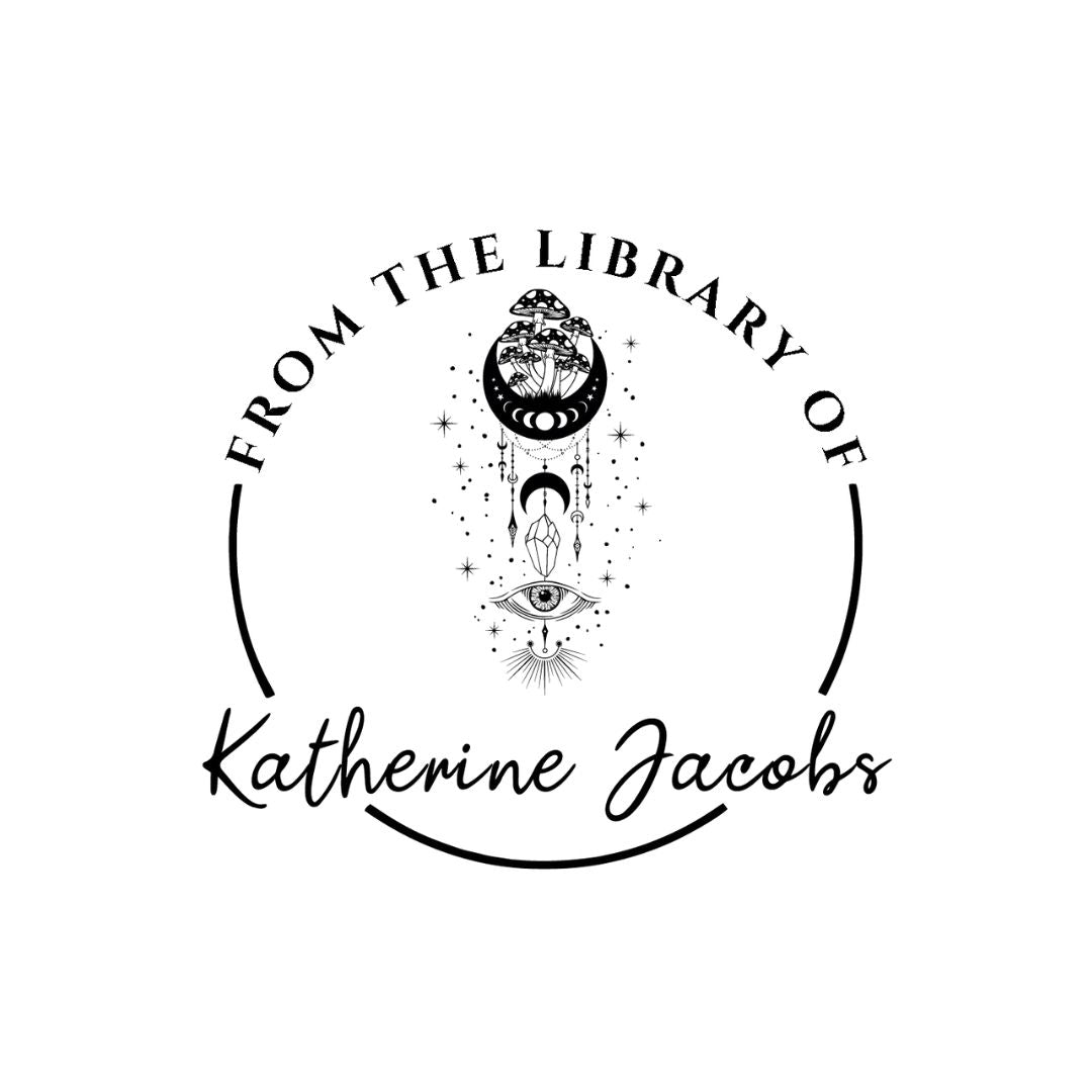 Calm Serene Library Book Stamp