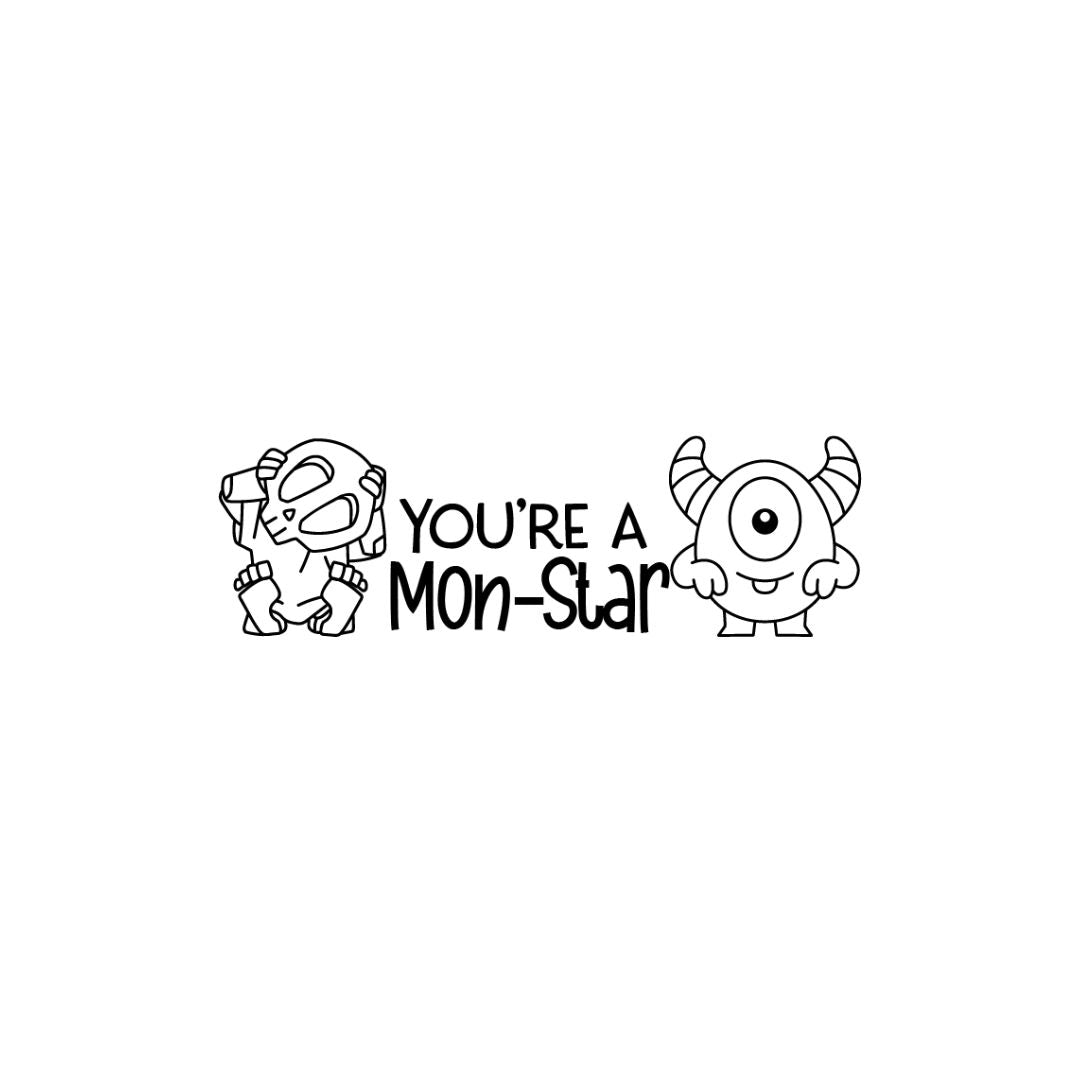 Monster Rectangle Teacher Stamp