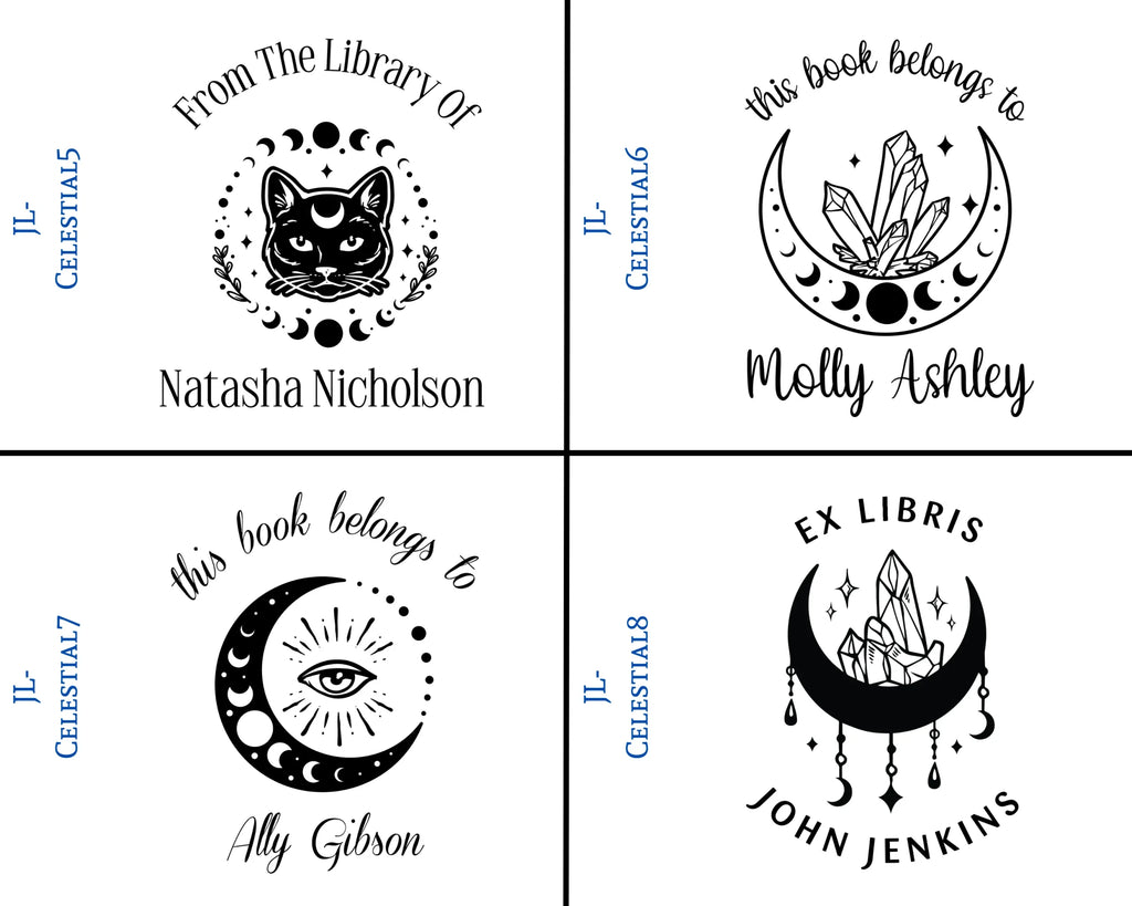 Celestial Wooden Book Stamps