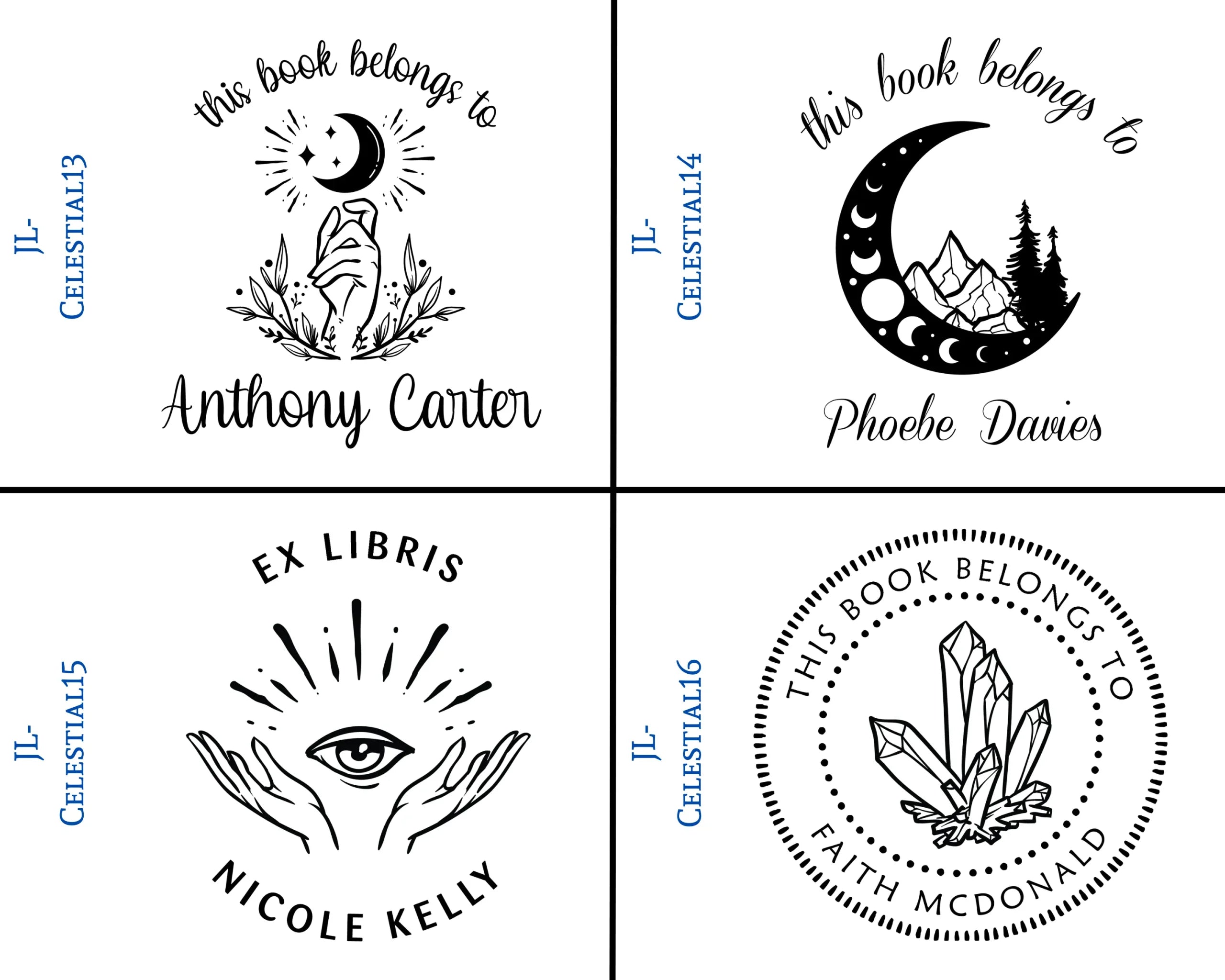 Celestial Style Book Stamps