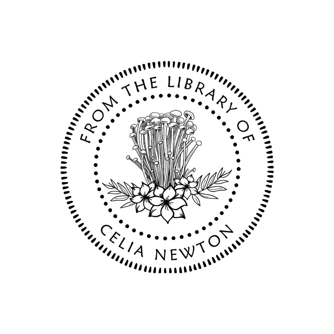 Celia Newton Library Book Stamp