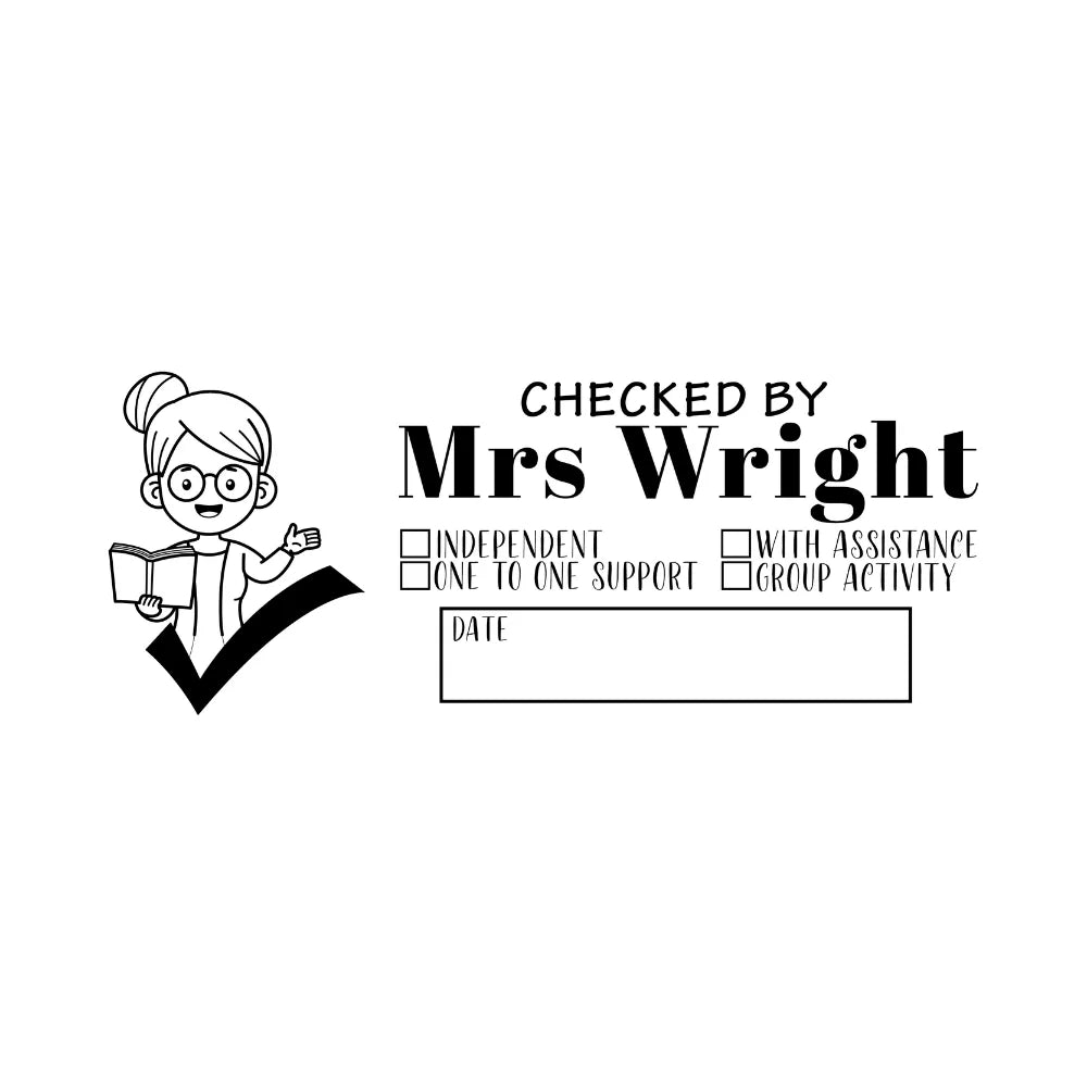 Custom Teacher Stamp | Checklist