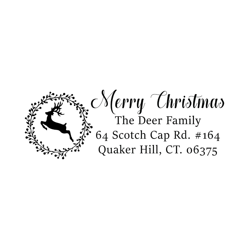 Self Inking Christmas Address Stamps