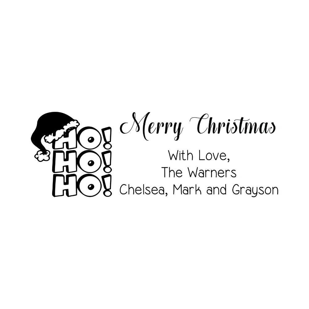Wood Handle Christmas Rubber Stamps