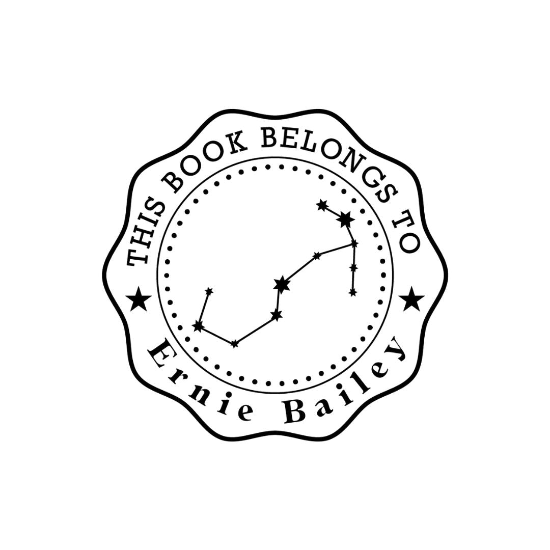 Constellation Library Book Stamp