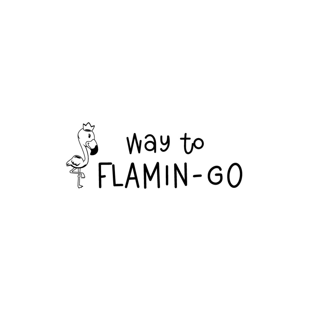 Crown Flamingo Rectangle Teacher Stamp