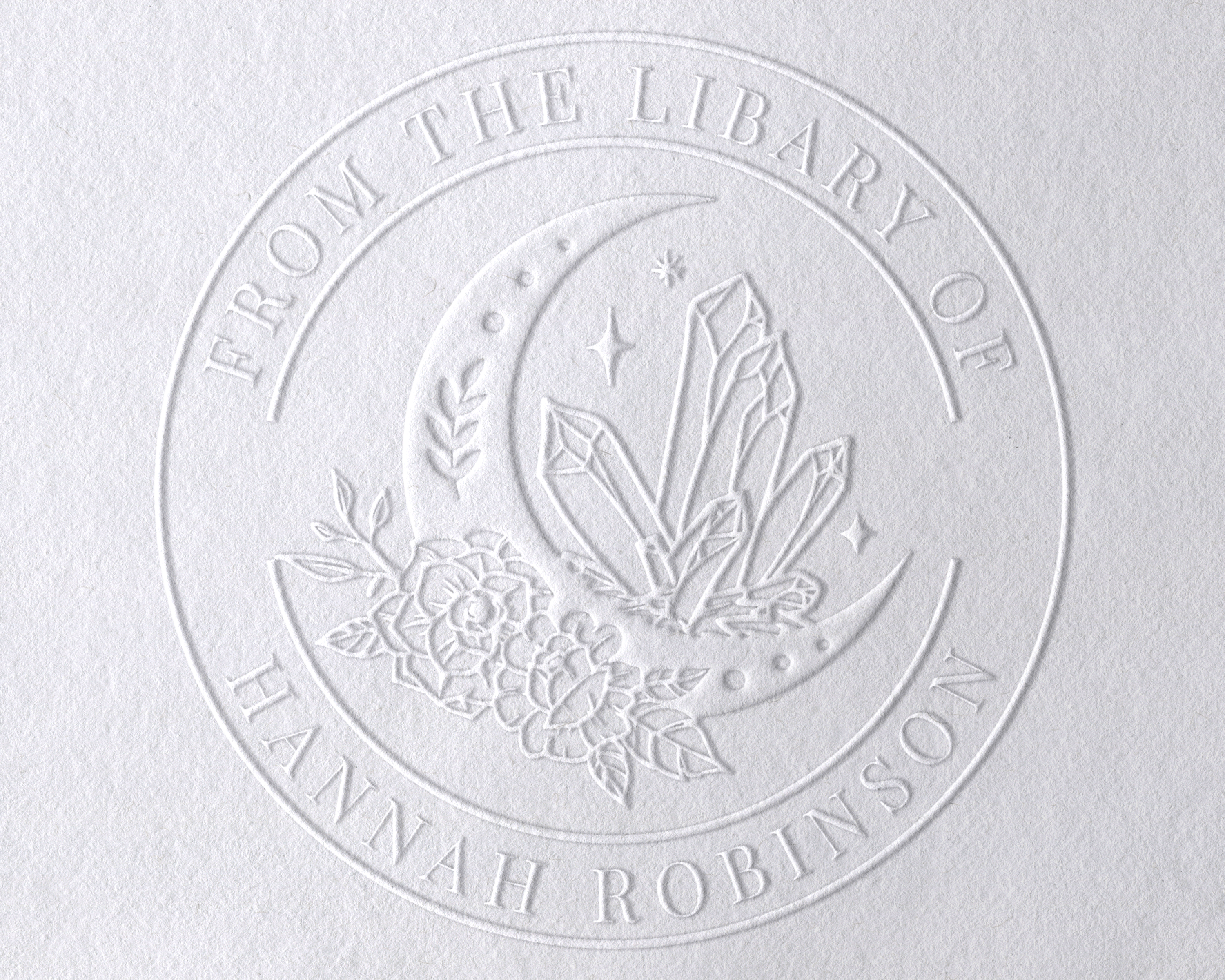 Personalized Book Embosser - Crystal Moon
