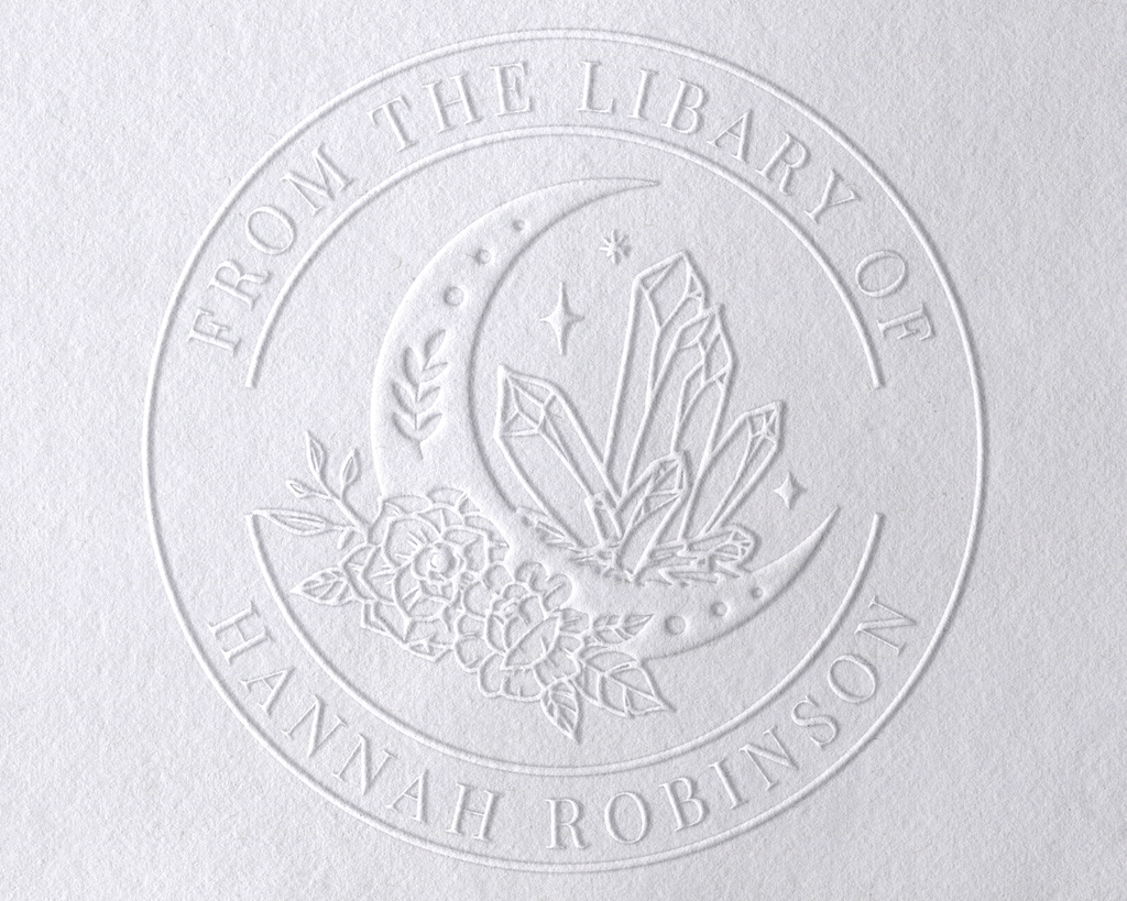 Crystal Moon Personalized Book Embosser