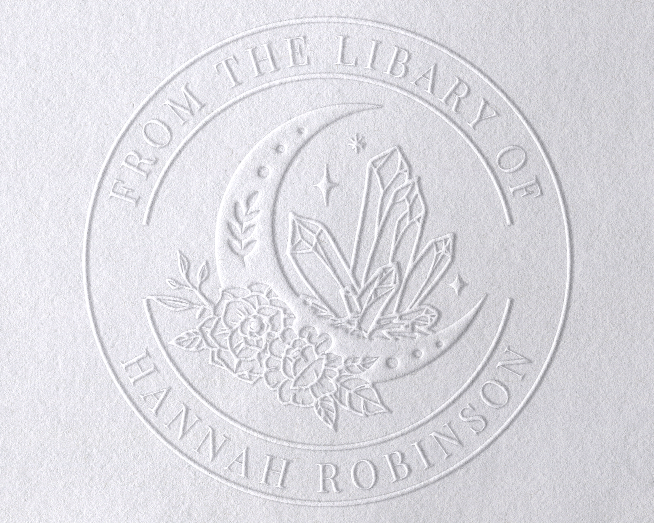 Crystal Moon Personalized Book Embosser
