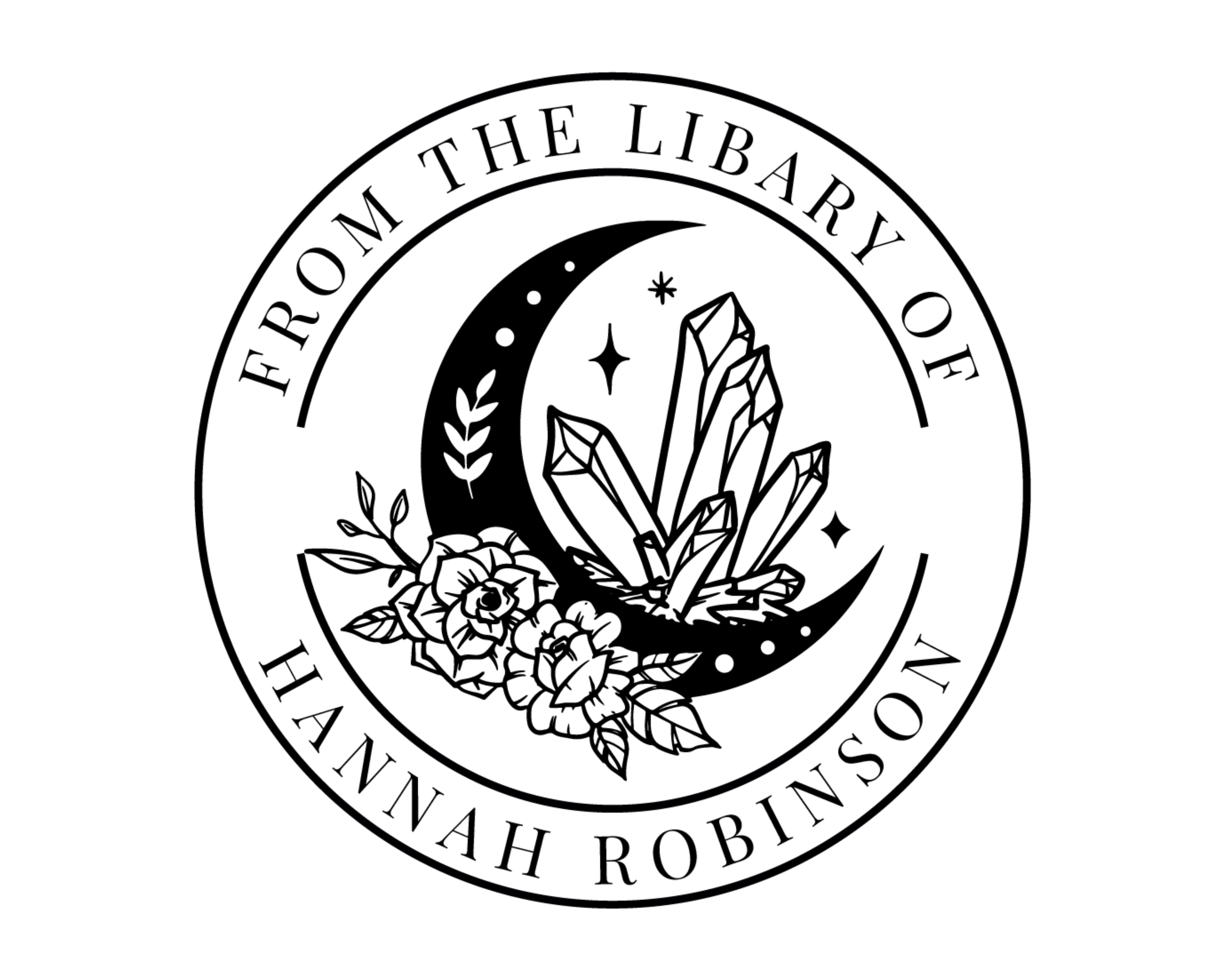 Personalized Book Stamp Self Inking - Crystal