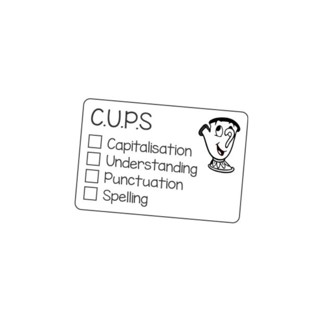 Cups Acronym Rectangle Teacher Stamp