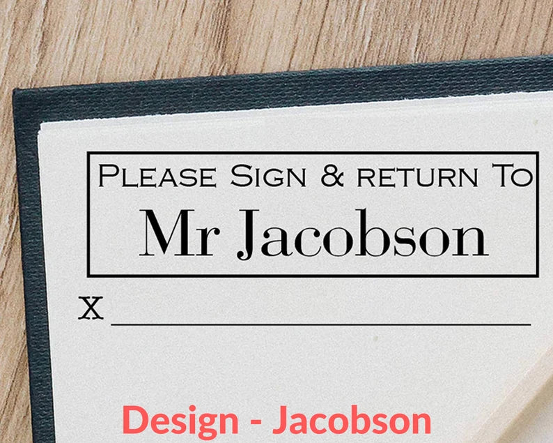 Wood Handle Teacher Sign and Return Stamps