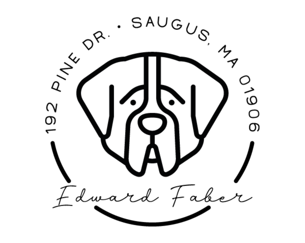 Personalized Book Self Ink Stamp - DOGRND-Saint_Bernard